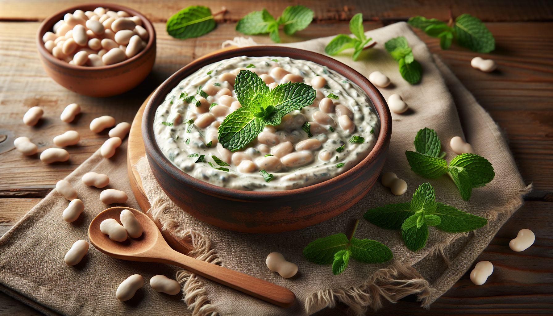 Trempette provençale aux haricots blancs et à la menthe
