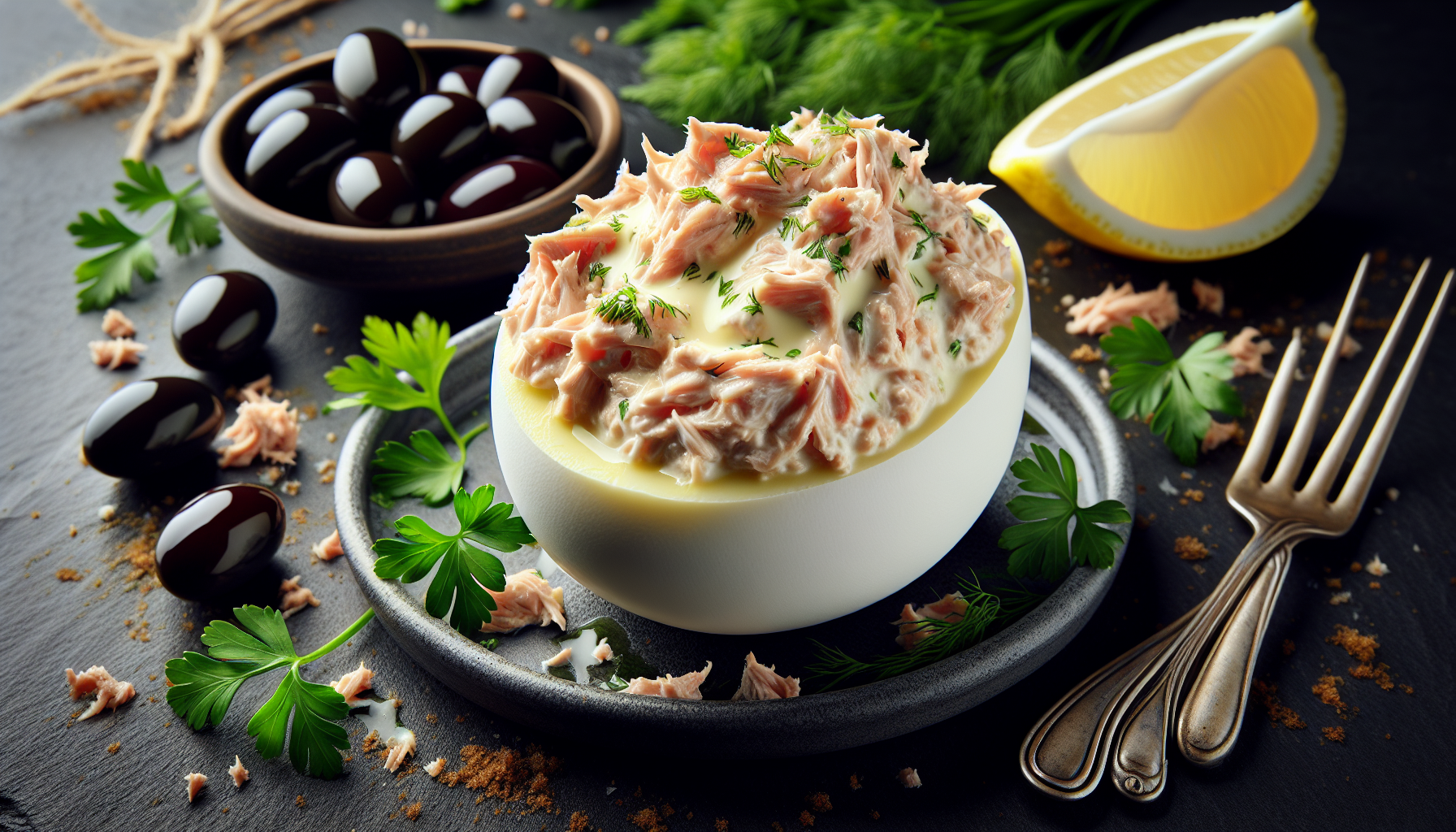 Oeufs à la crème de thon