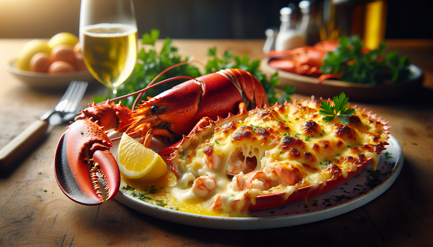 Homard au gratin