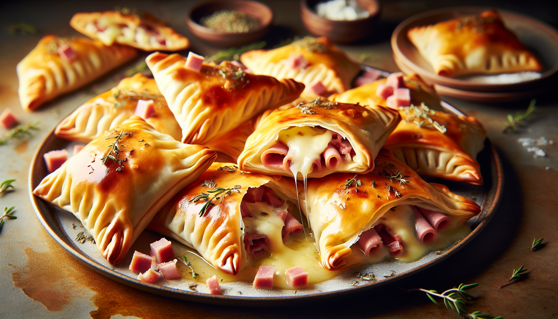 Jambon et fromage en pâte phyllo