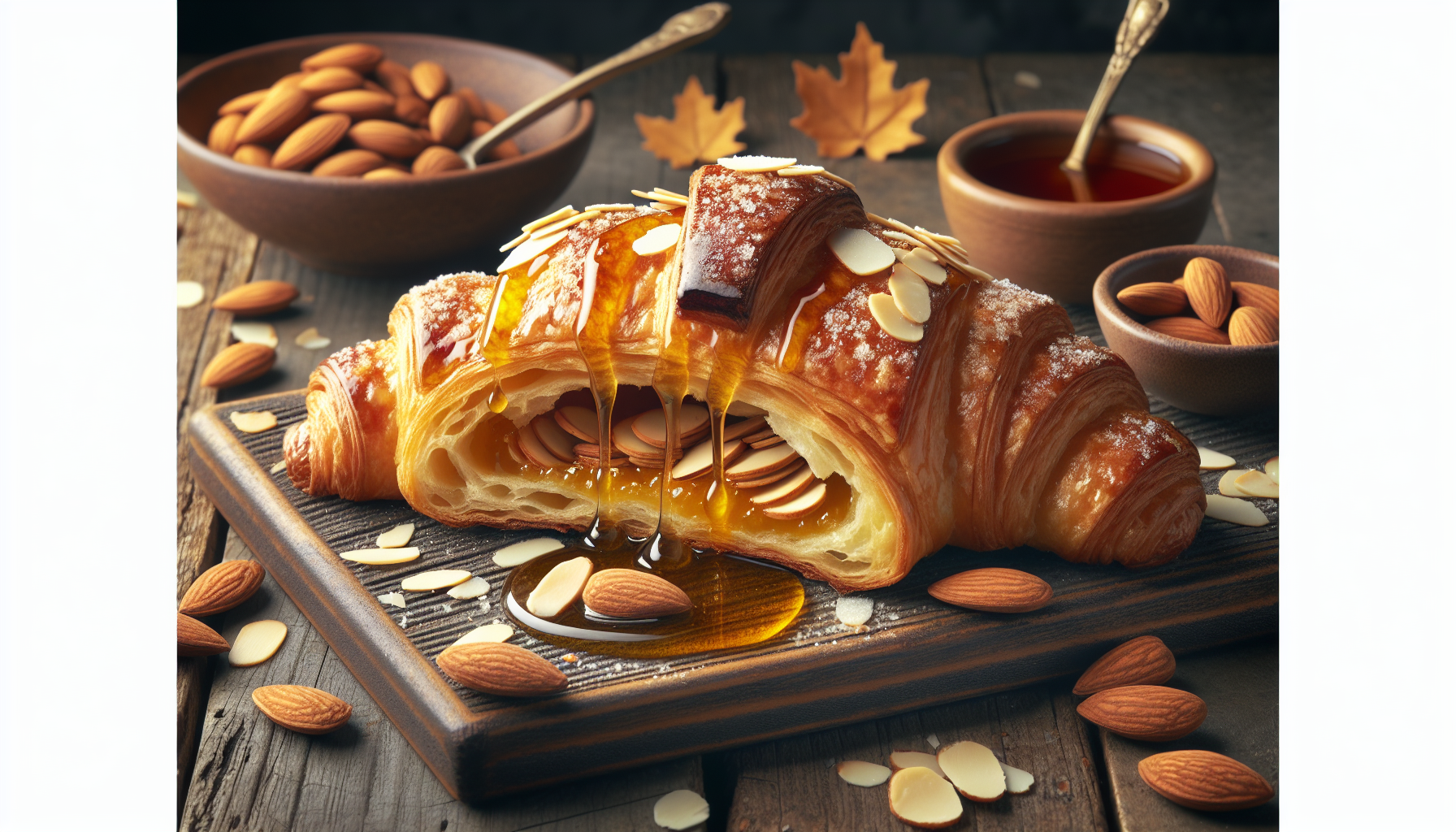 Croissants aux amandes à l'érable
