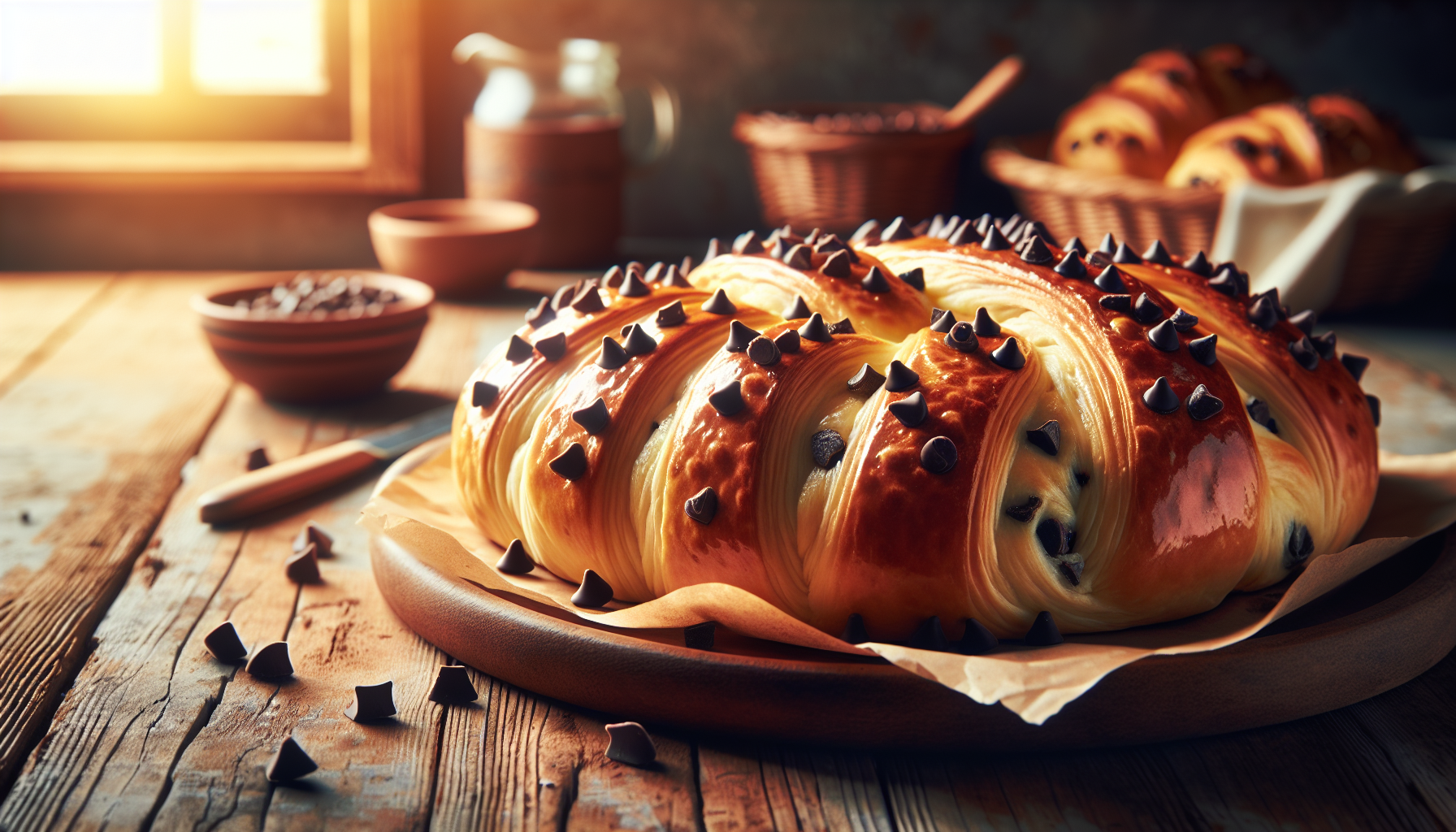 Brioches feuilletées aux pépites de chocolat