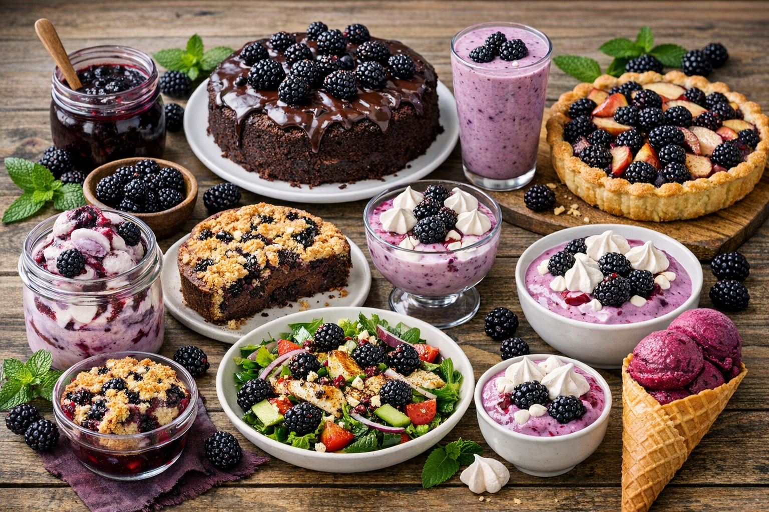 Recettes sucrées et salées aux mûres