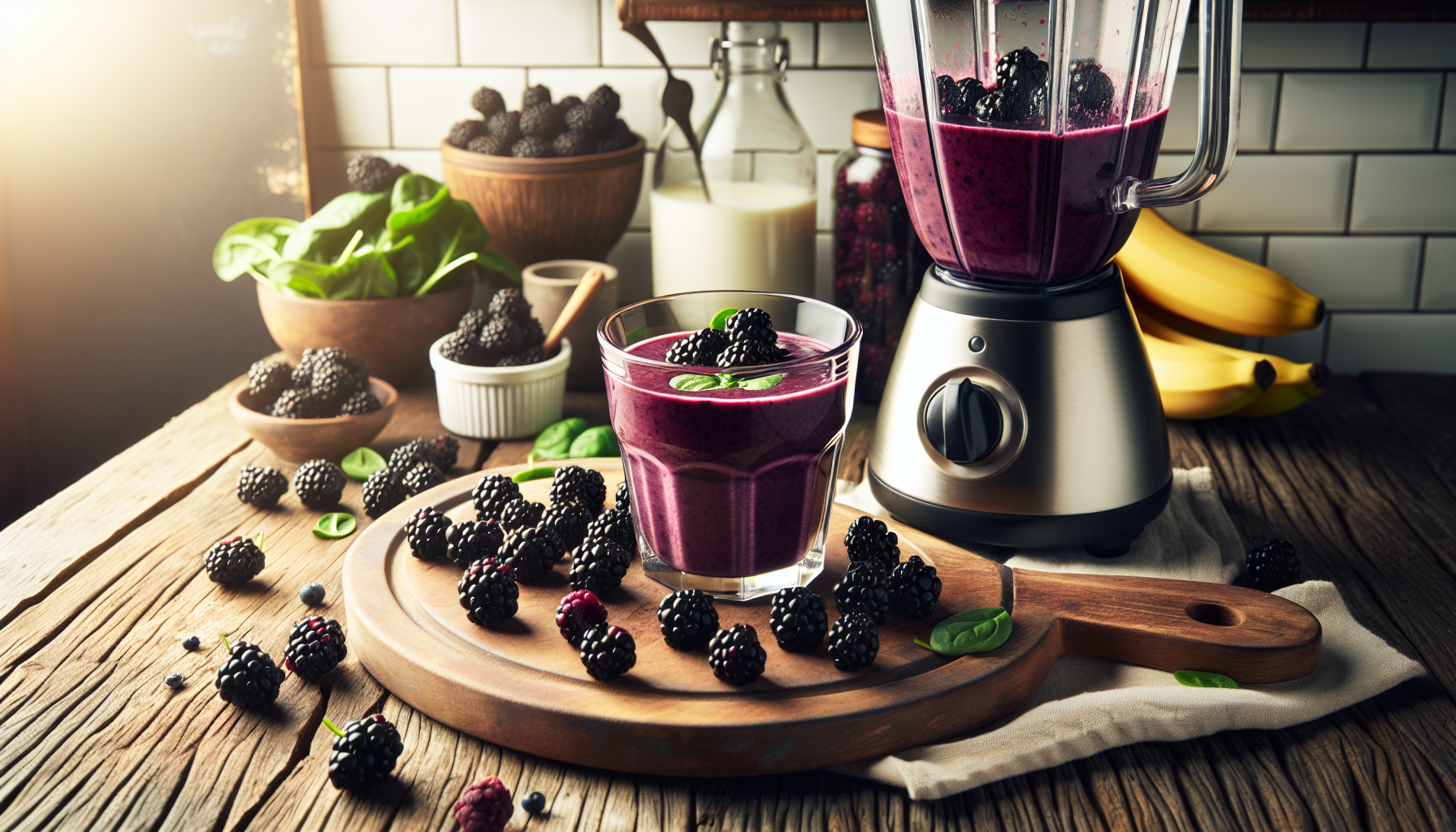 Smoothie aux mûres