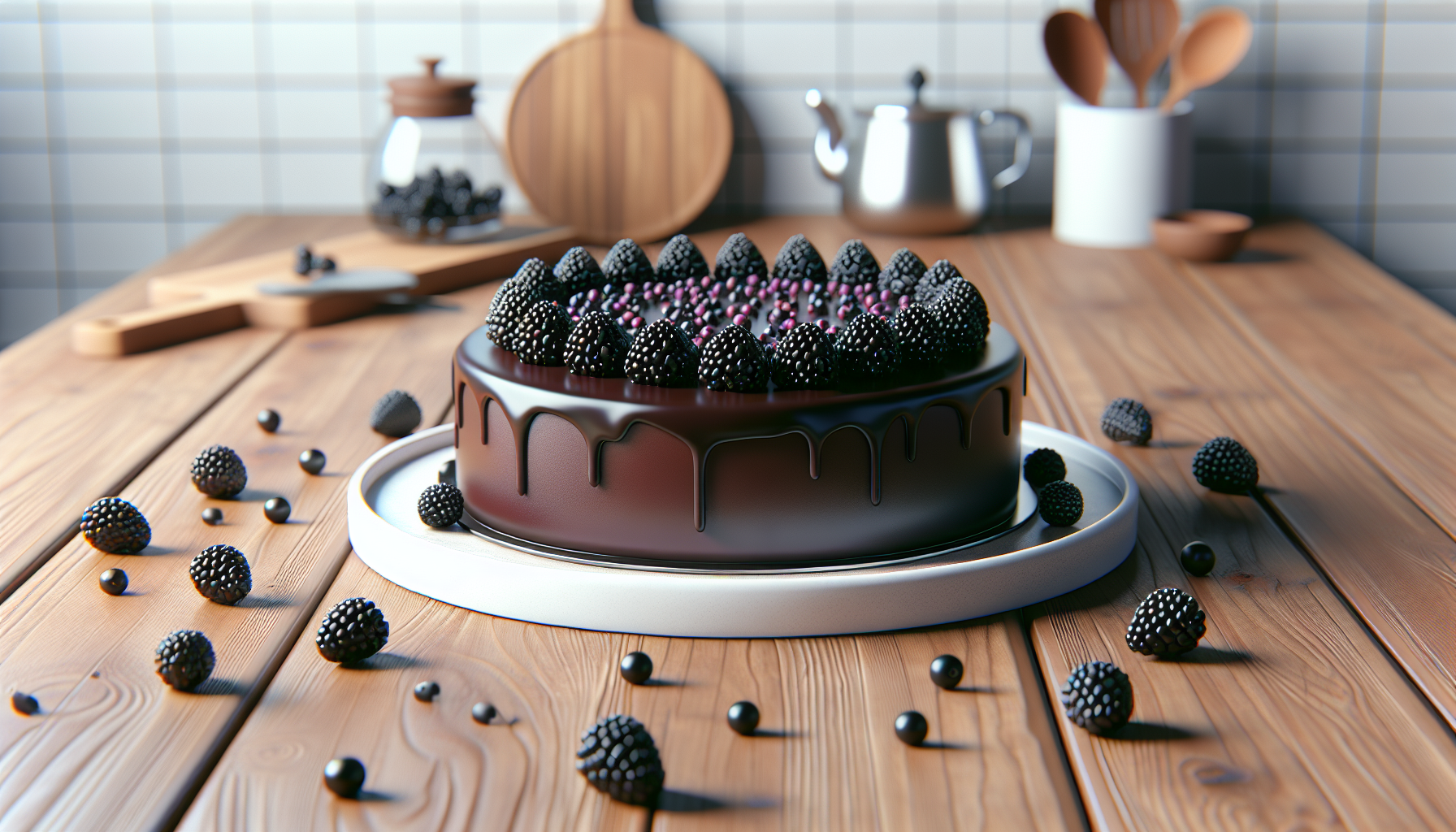 Gâteau chocolat aux mûres