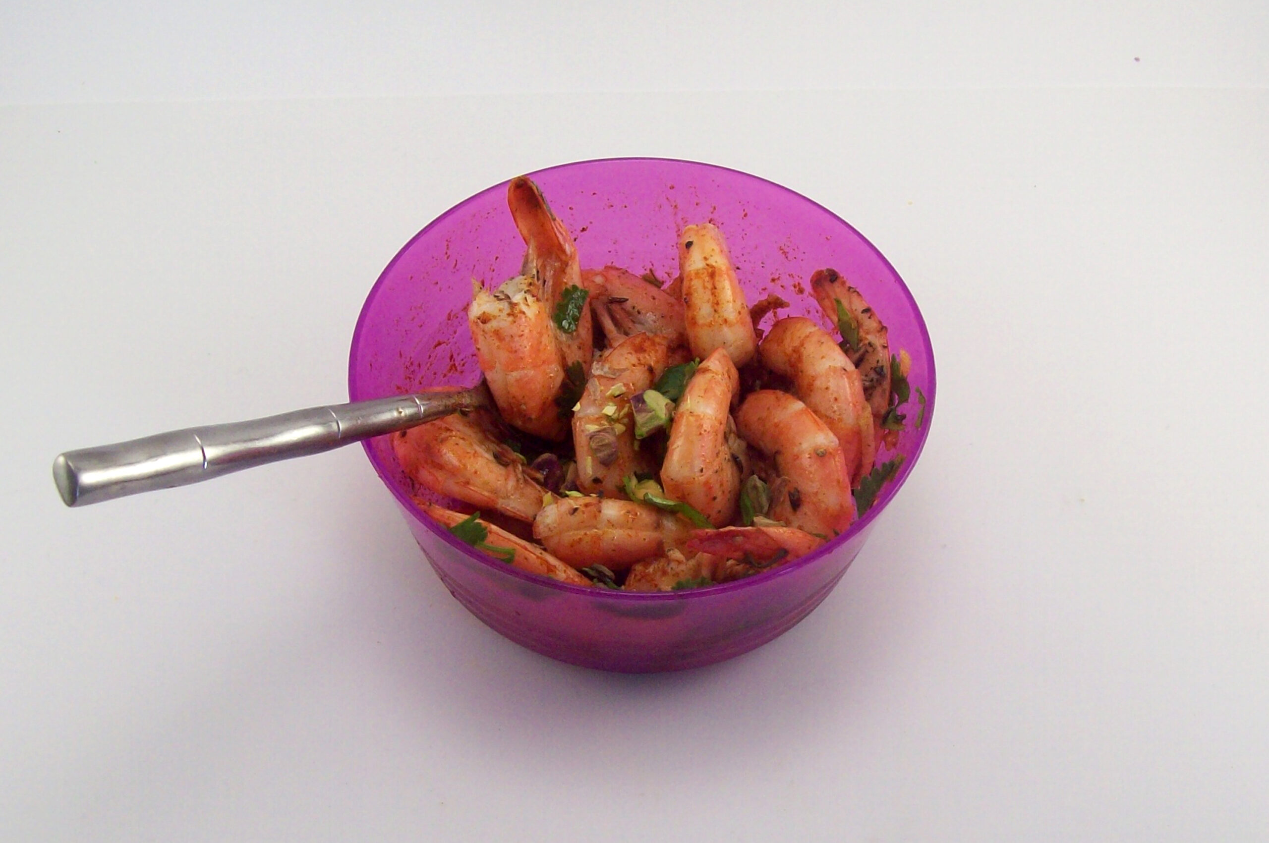 Concombre et crevettes Sambuca
