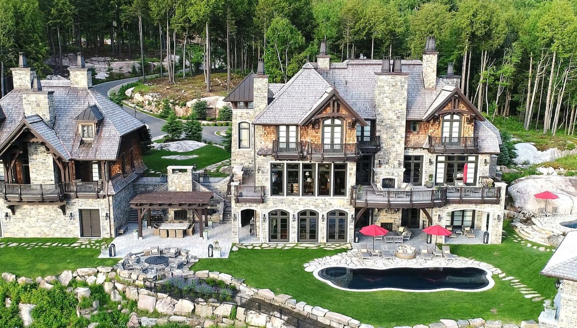 Vue aérienne du domaine