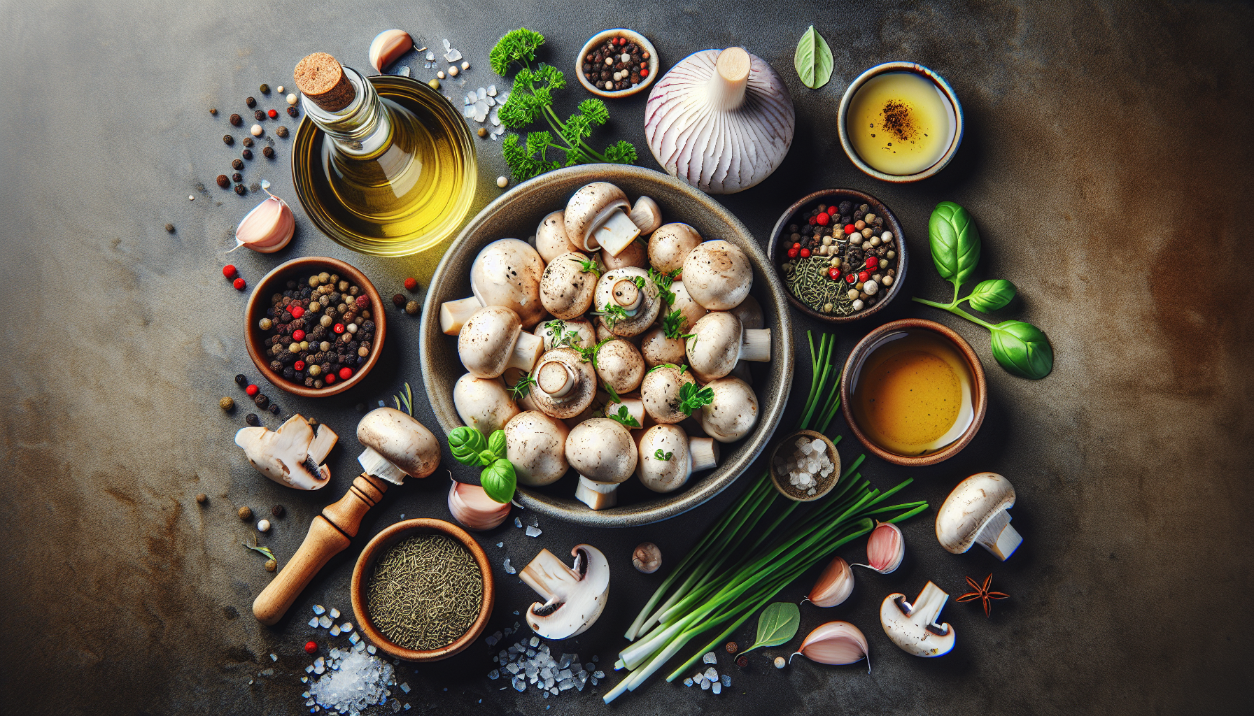 Champignons marinés