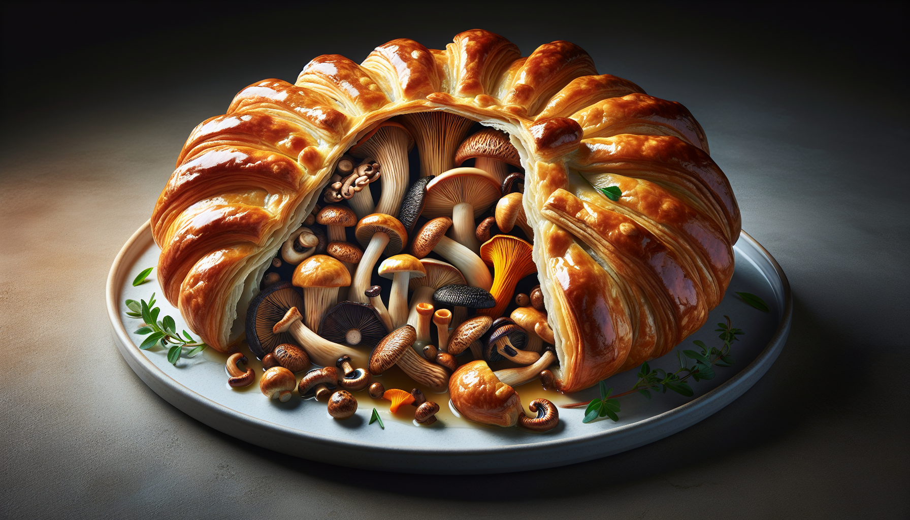 Feuilleté de champignons