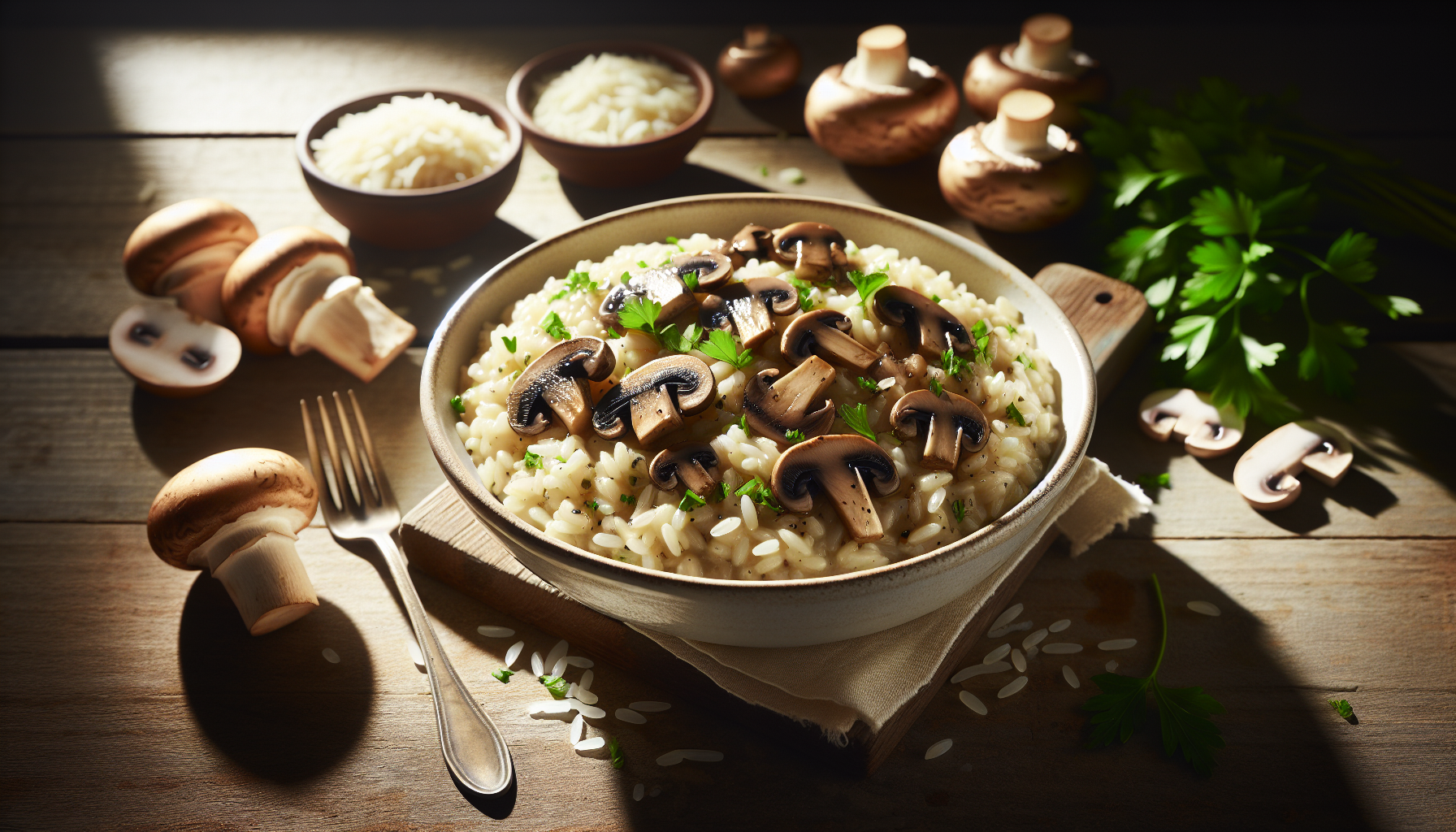 Risotto aux champignons frais