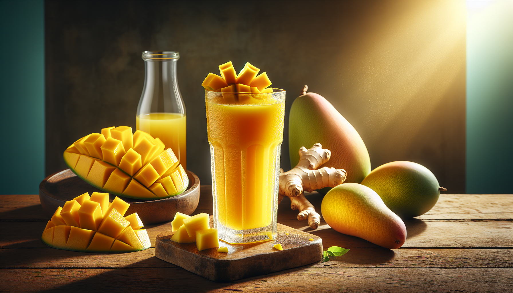 Jus de mangue et melon canari au gingembre