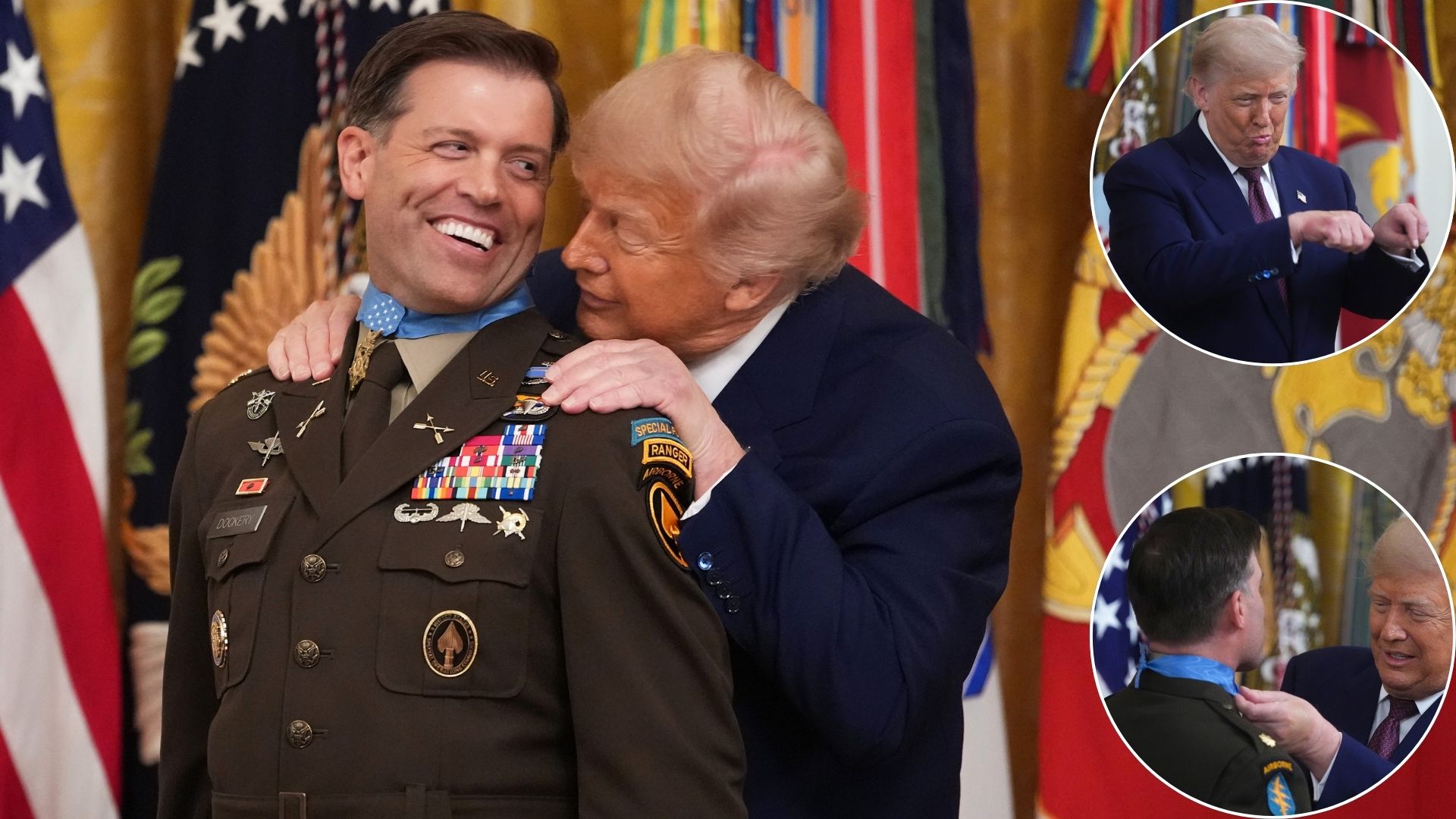 Trump Resorts to Knot After Struggling With Medal of Honor Clasp for Minutes