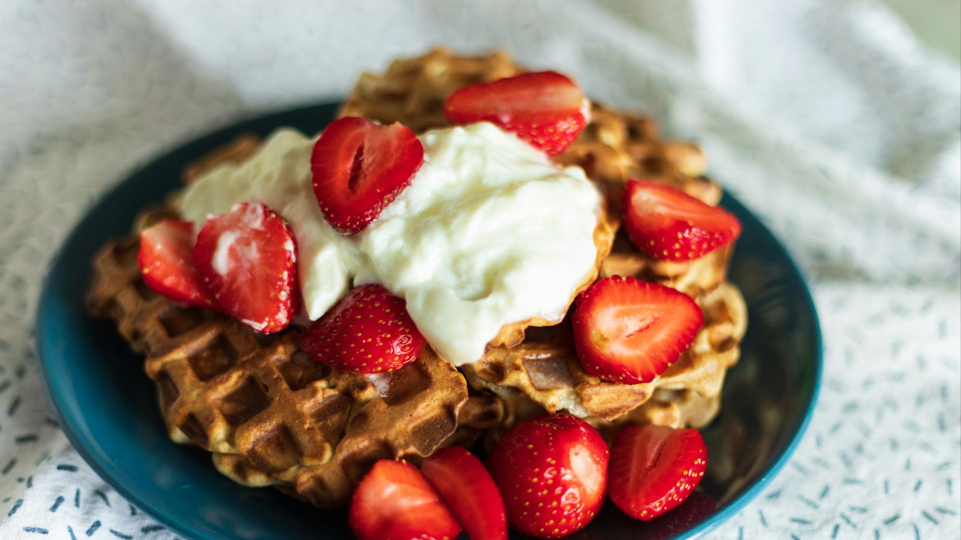 17. Gaufres belges aux fraises