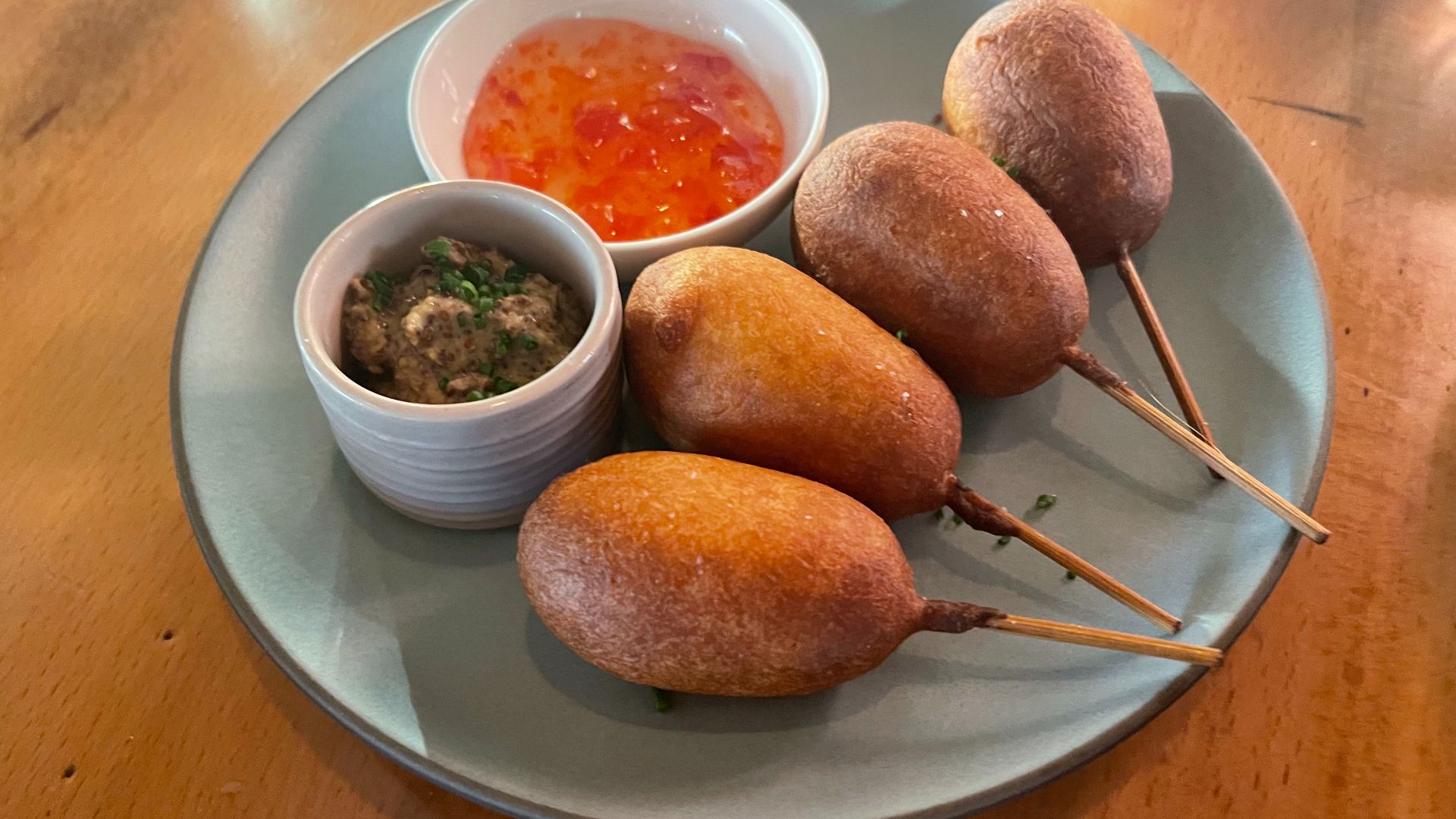7. Mini corn dogs