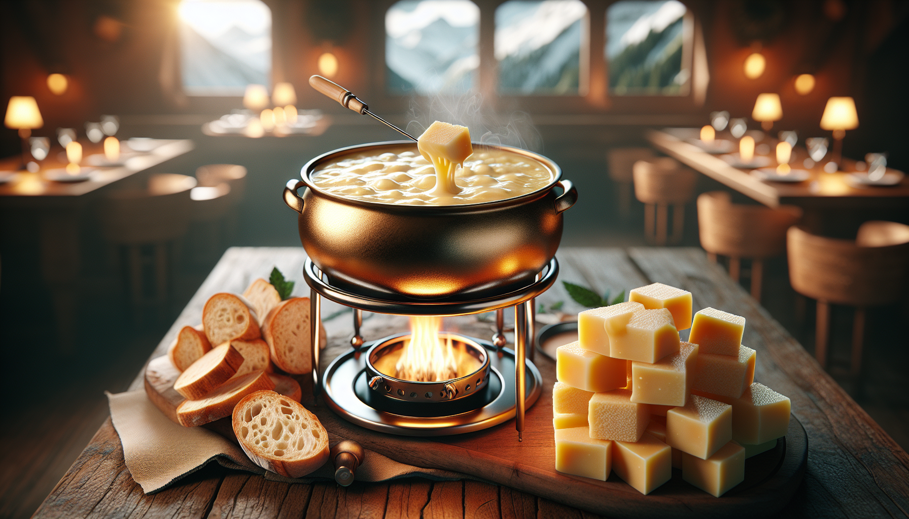 Fondue au fromage suisse