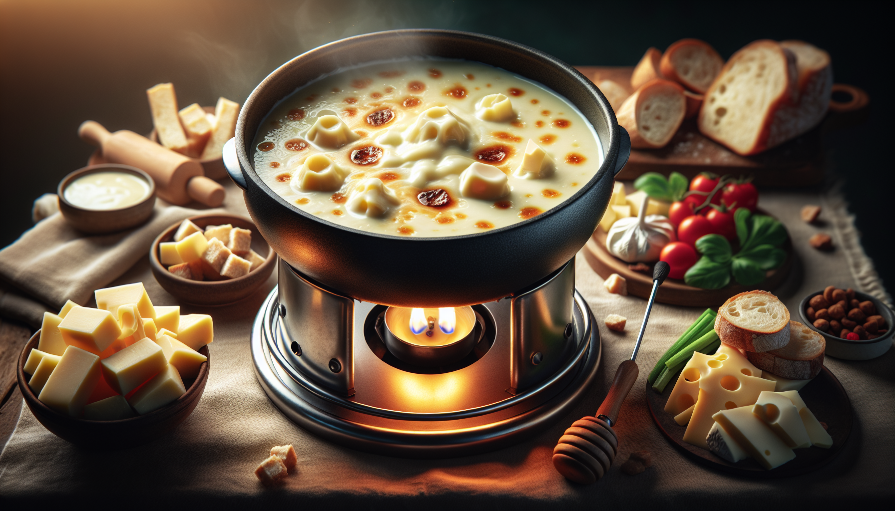 Fondue aux trois fromages