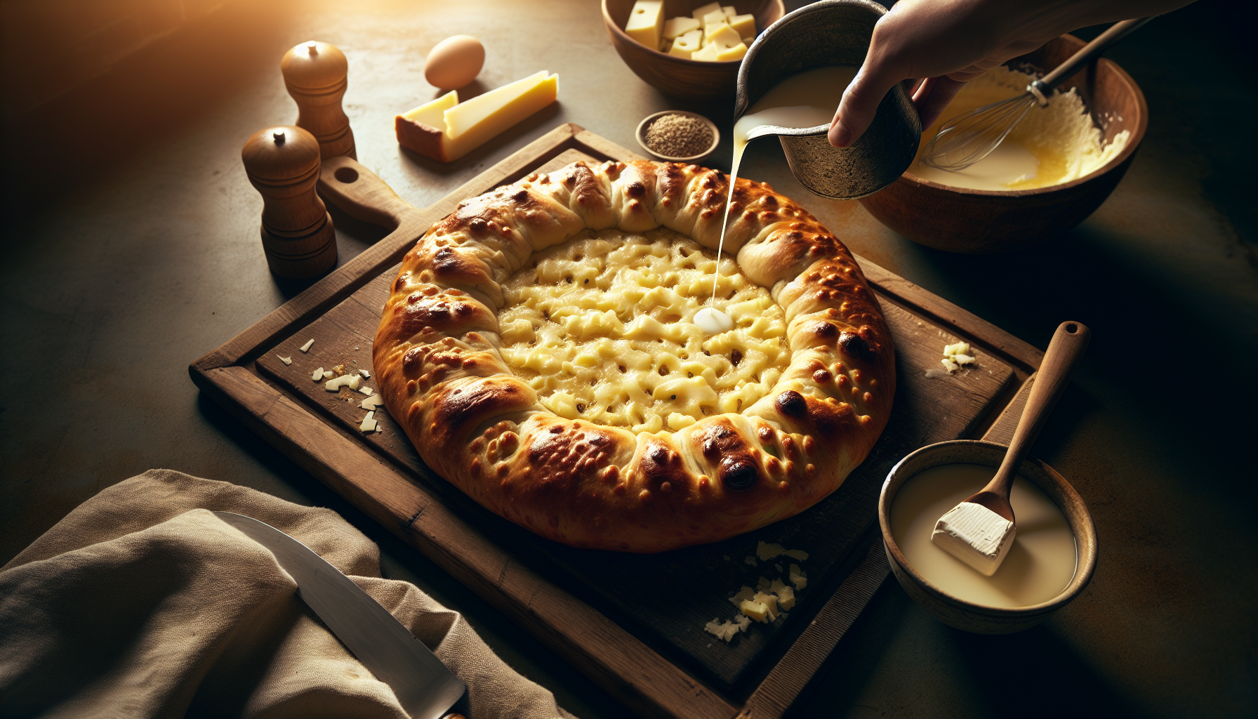 Fougasse aux trois fromages
