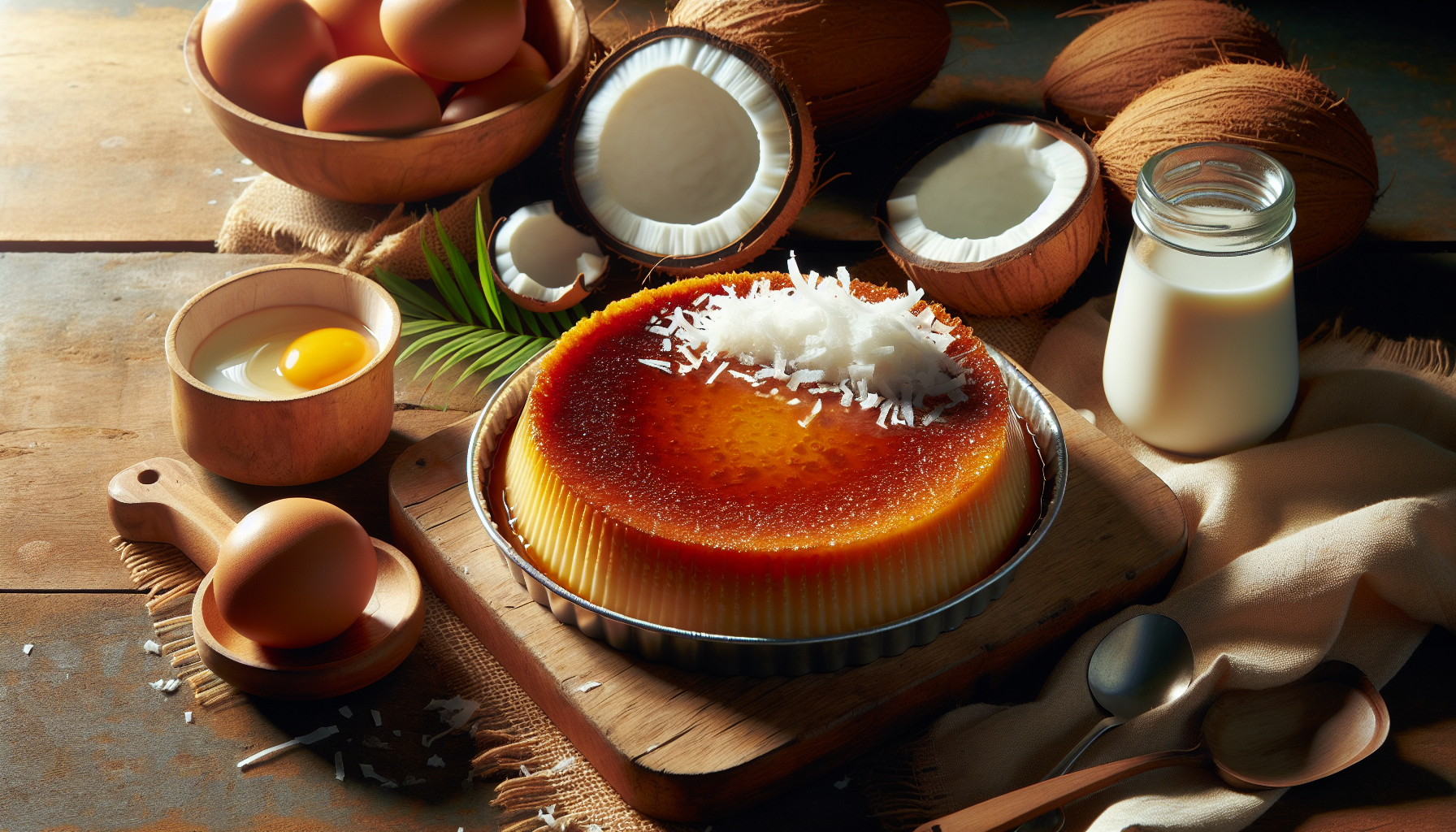 Flan à la noix de coco