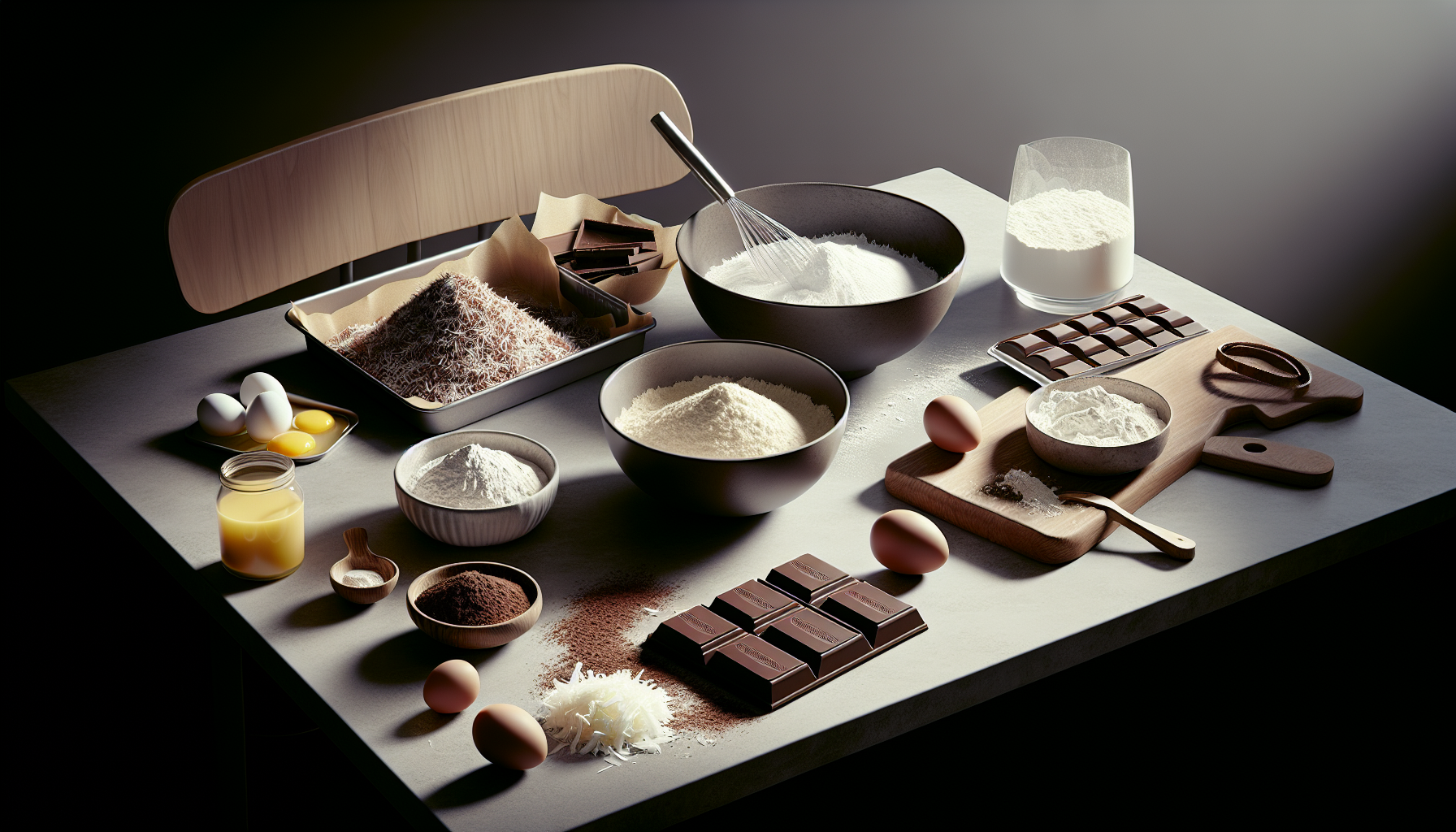 Cake à la noix de coco et au chocolat