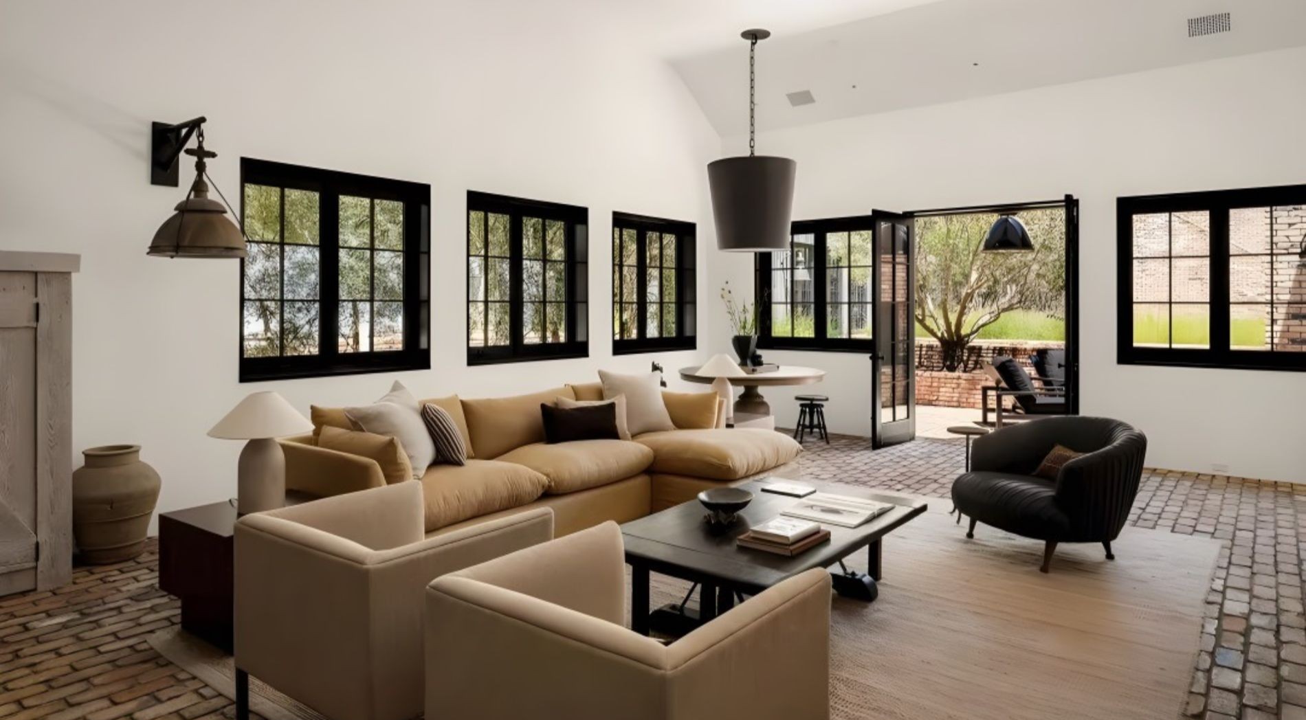 Family room opening onto the gardens