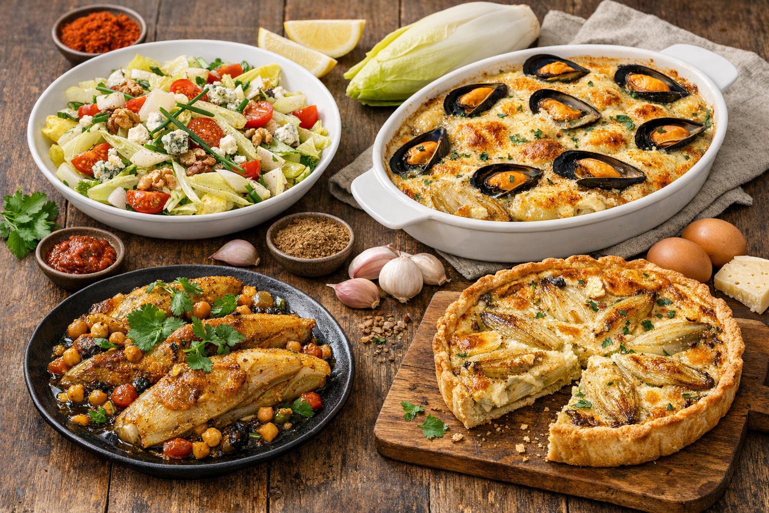 Recettes d’endives délicieuses et faciles à préparer
