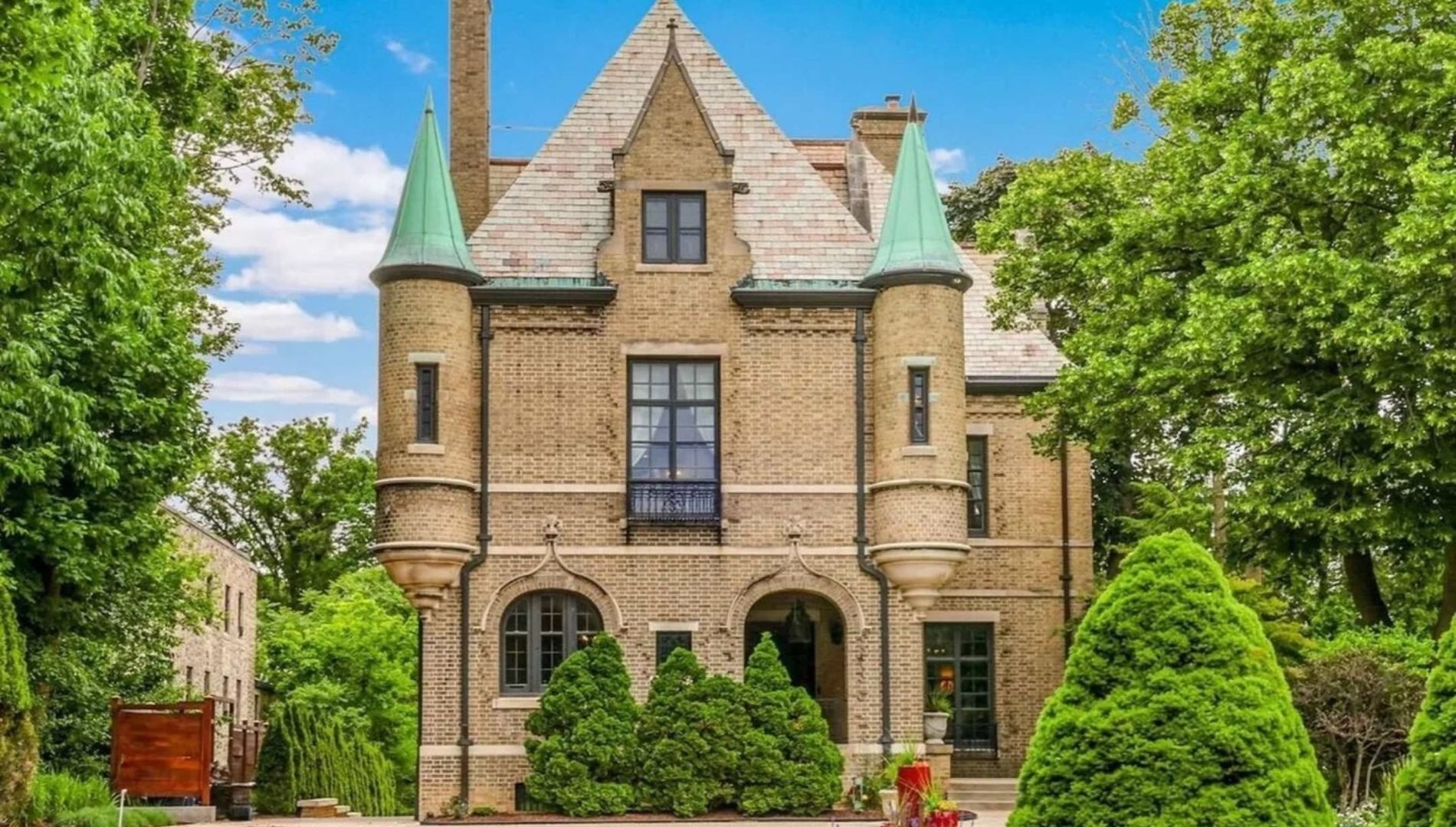 A facade reminiscent of a reimagined medieval castle