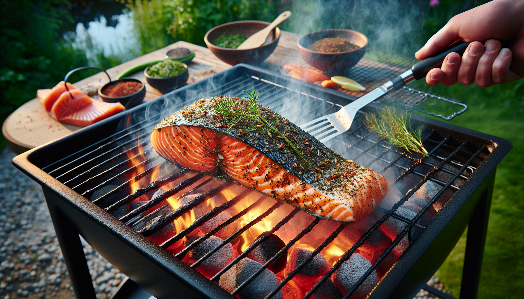 Saumon mariné BBQ