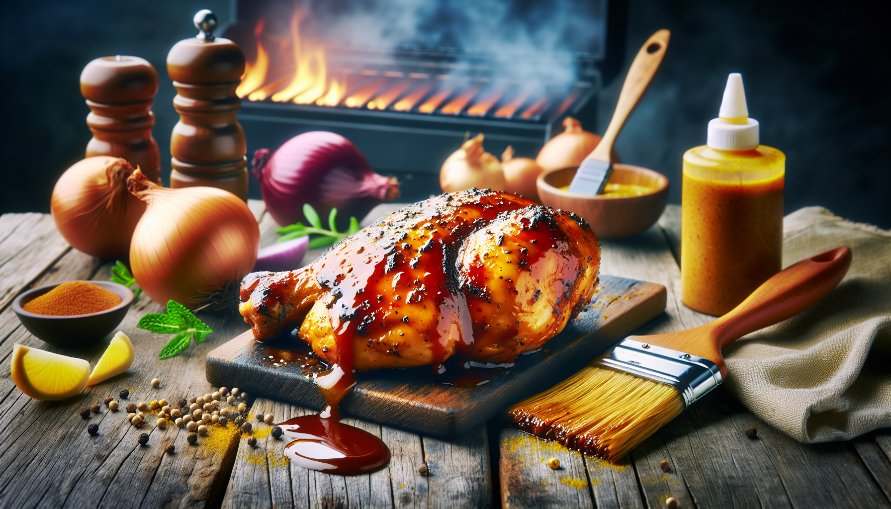 Poulet à la moutarde BBQ