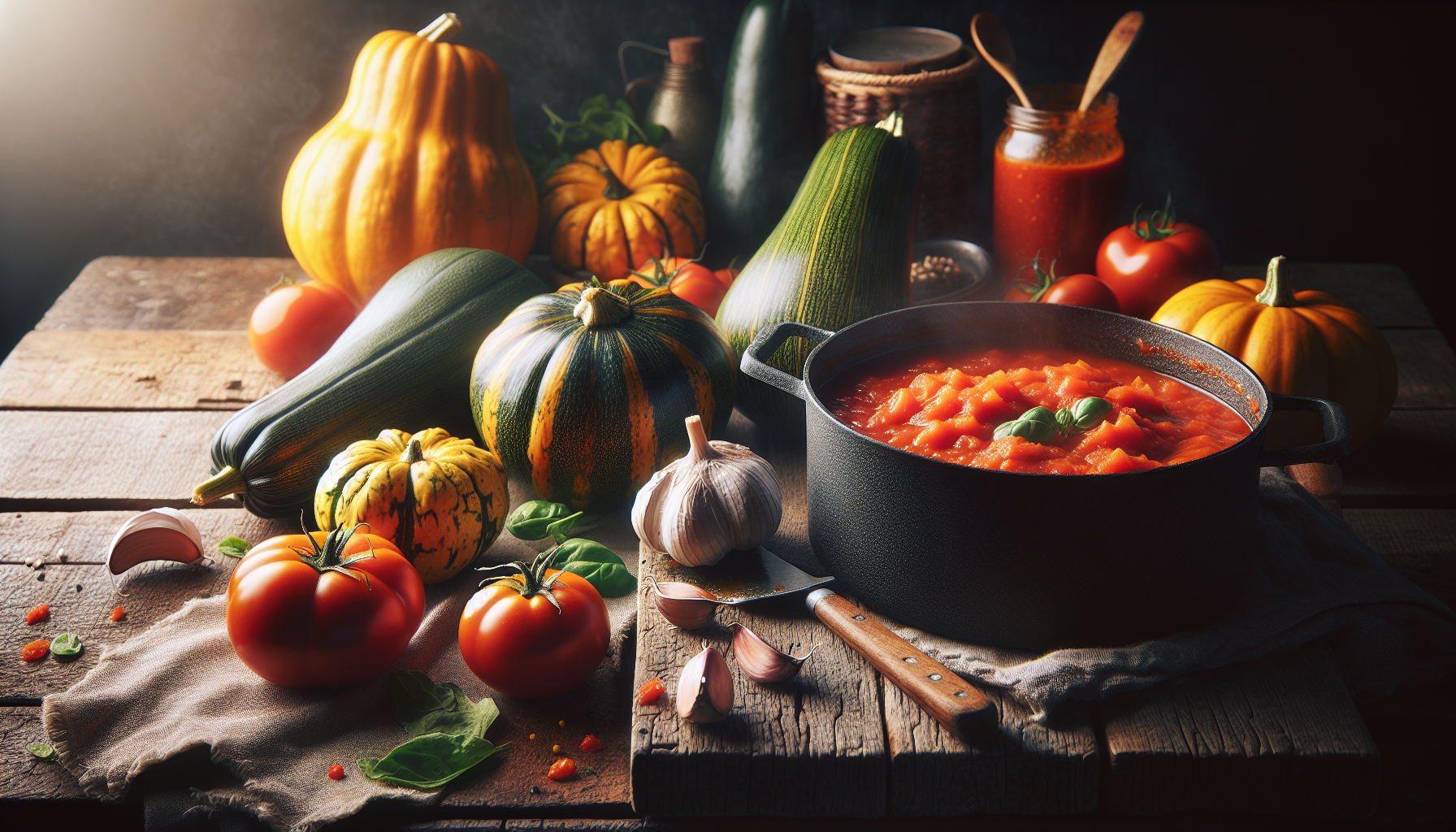 Courges sauce tomate