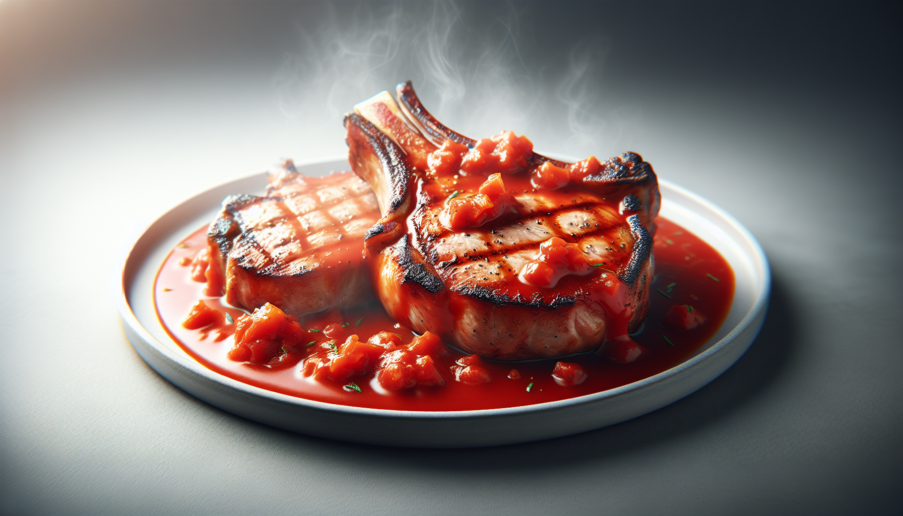 Côtelettes de porc sauce tomate