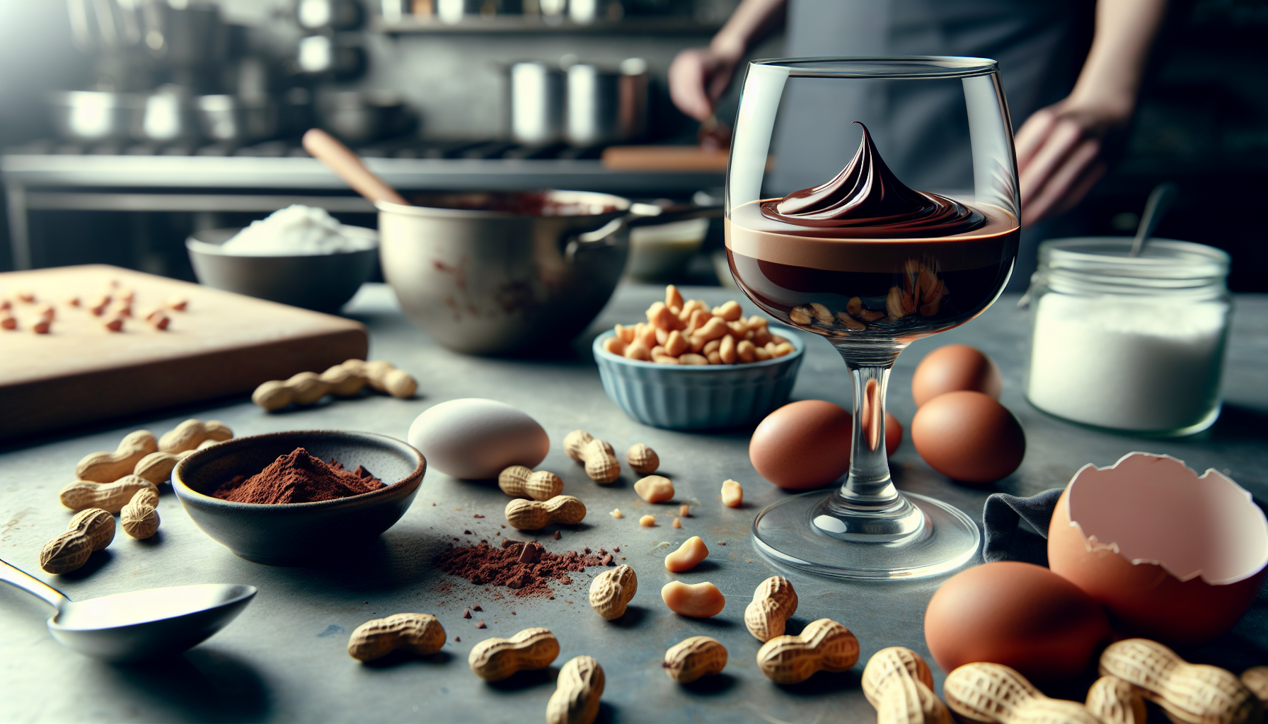 Mousse chocolat et arachides