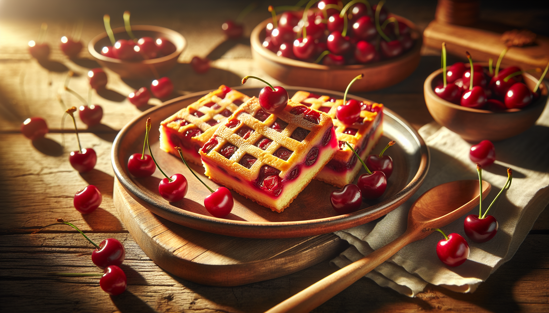 Carrés aux cerises