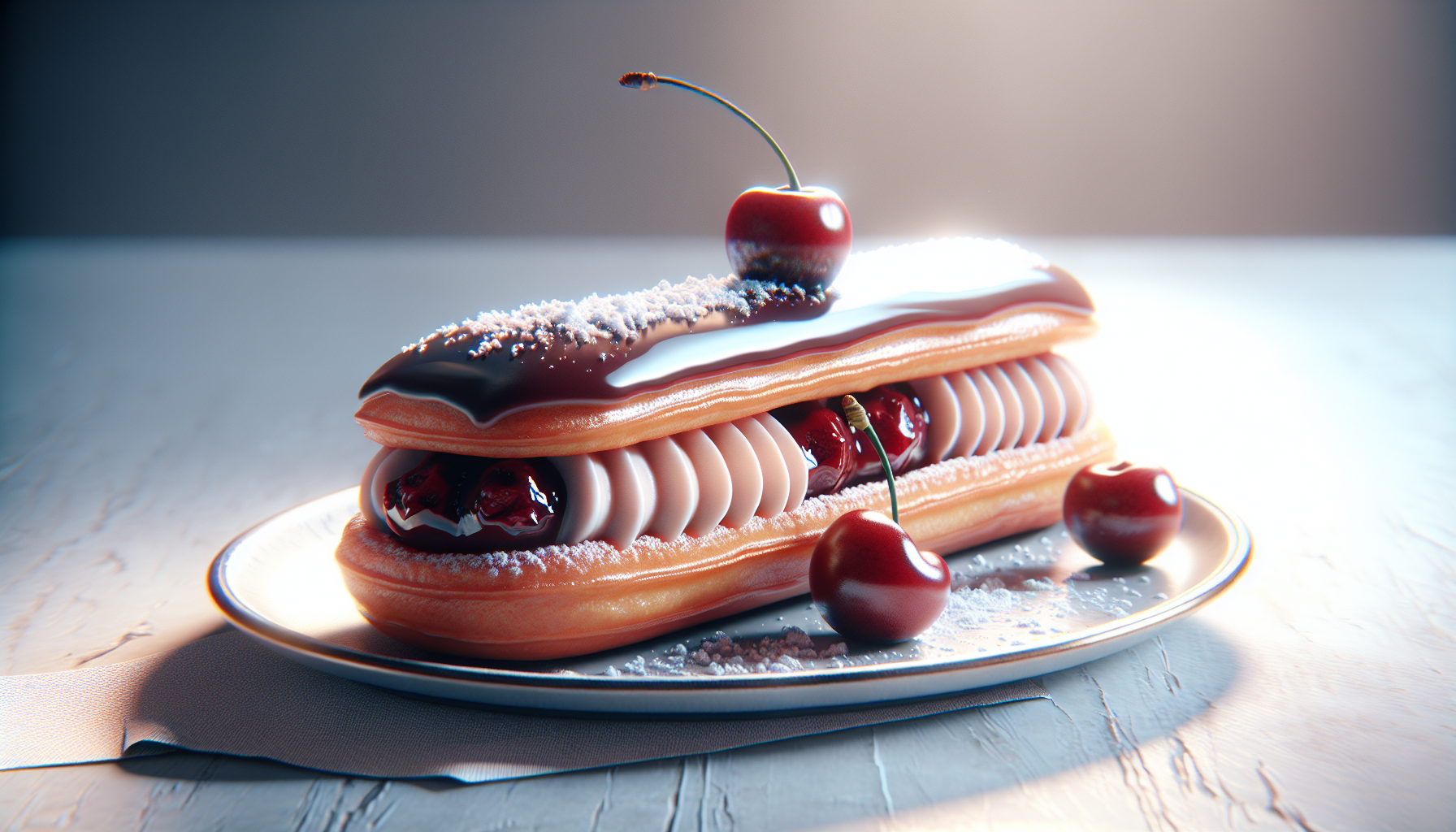 Éclair aux cerises