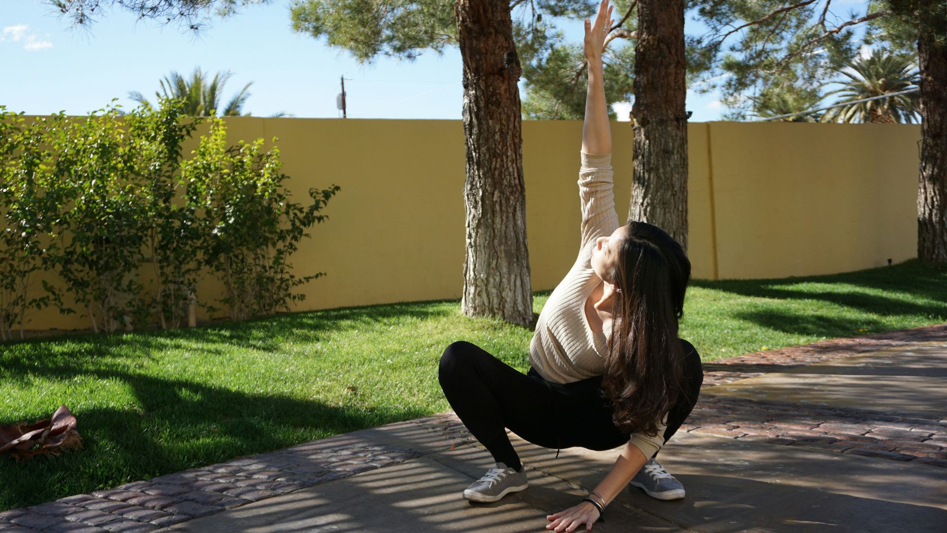 1. Descendez en position accroupie
