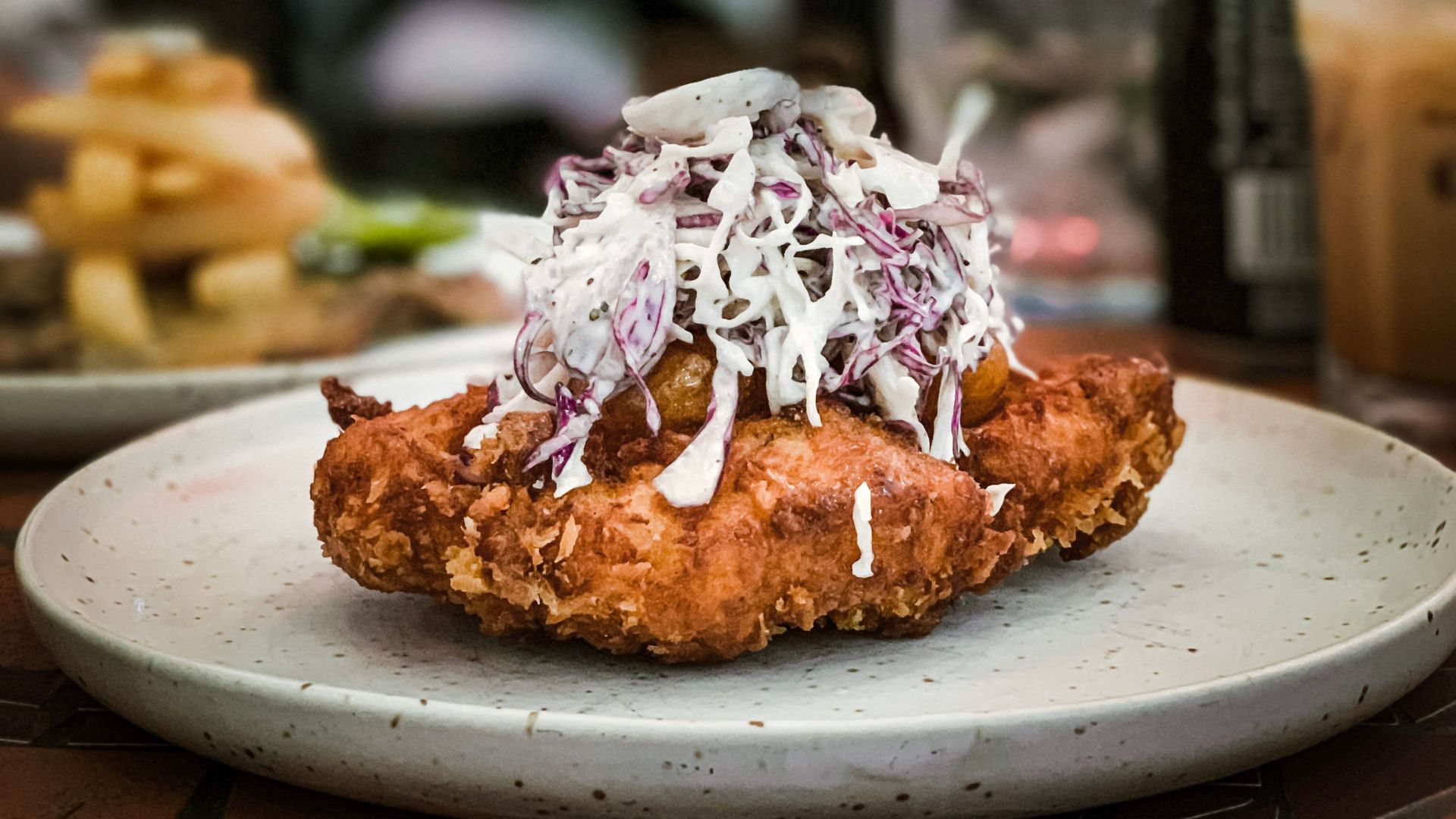 1. Poulet frit et salade de chou