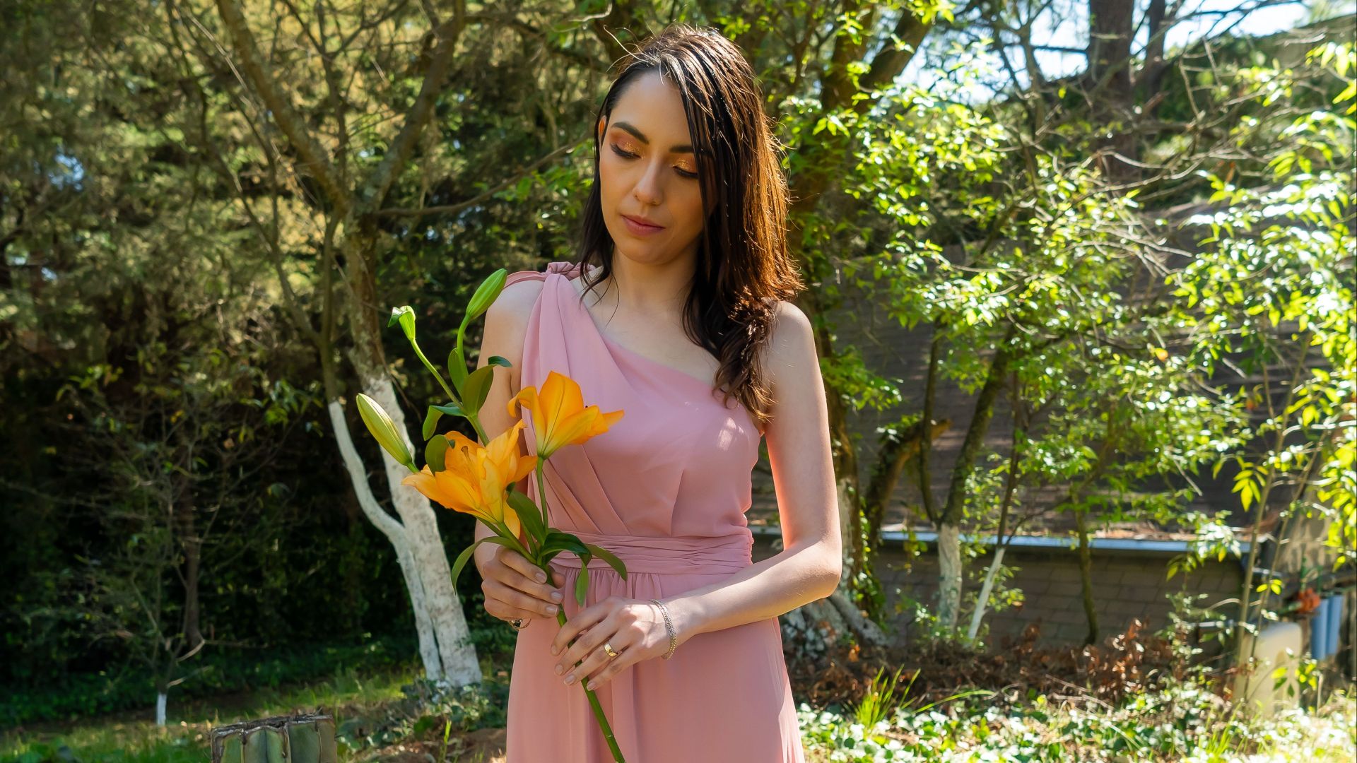 4. La robe trapèze « Dusty Rose »