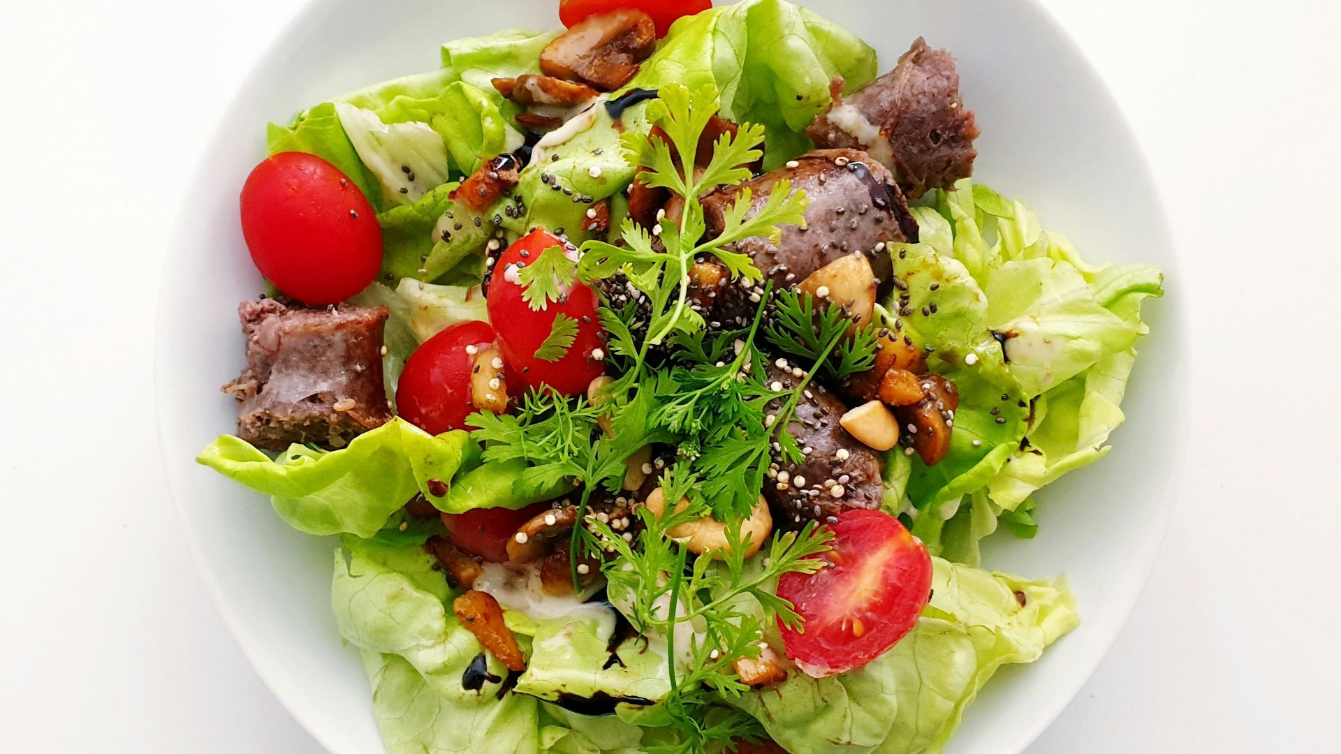 8. Salade en sachet avec de meilleures garnitures