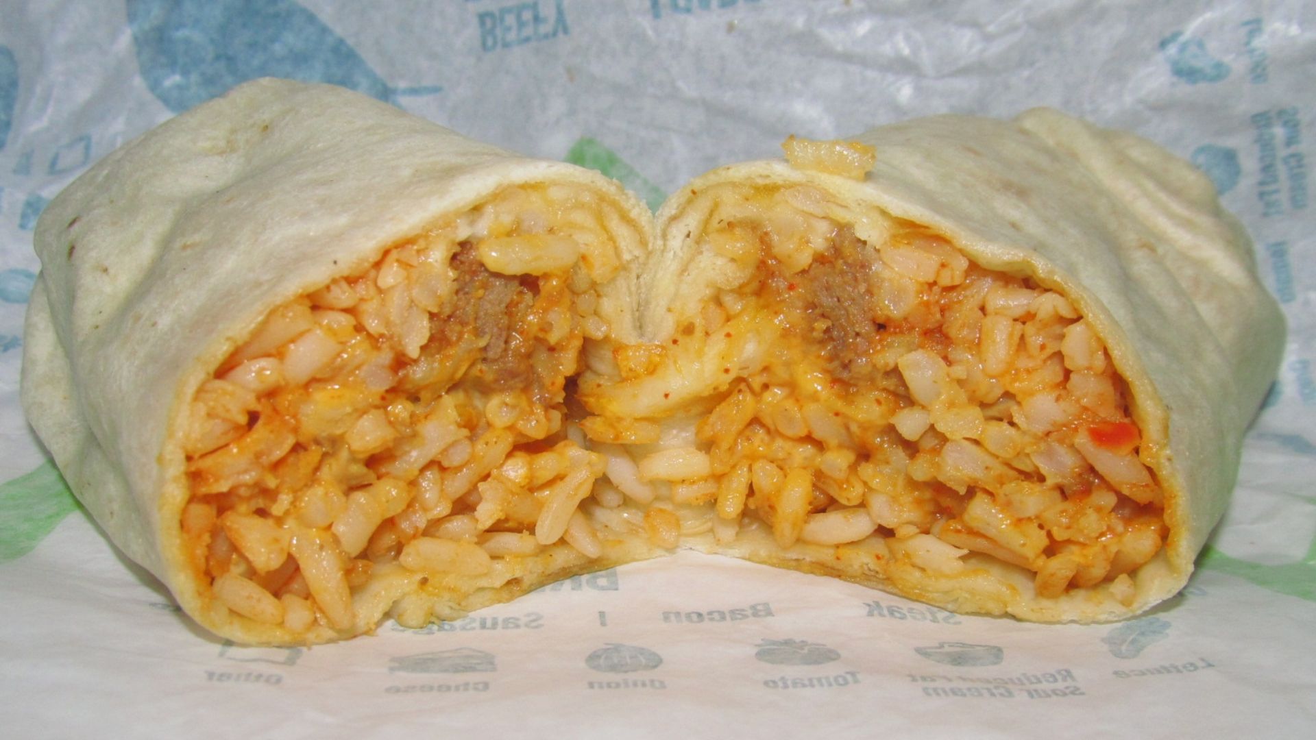 2. Burrito aux haricots et au riz de Taco Bell