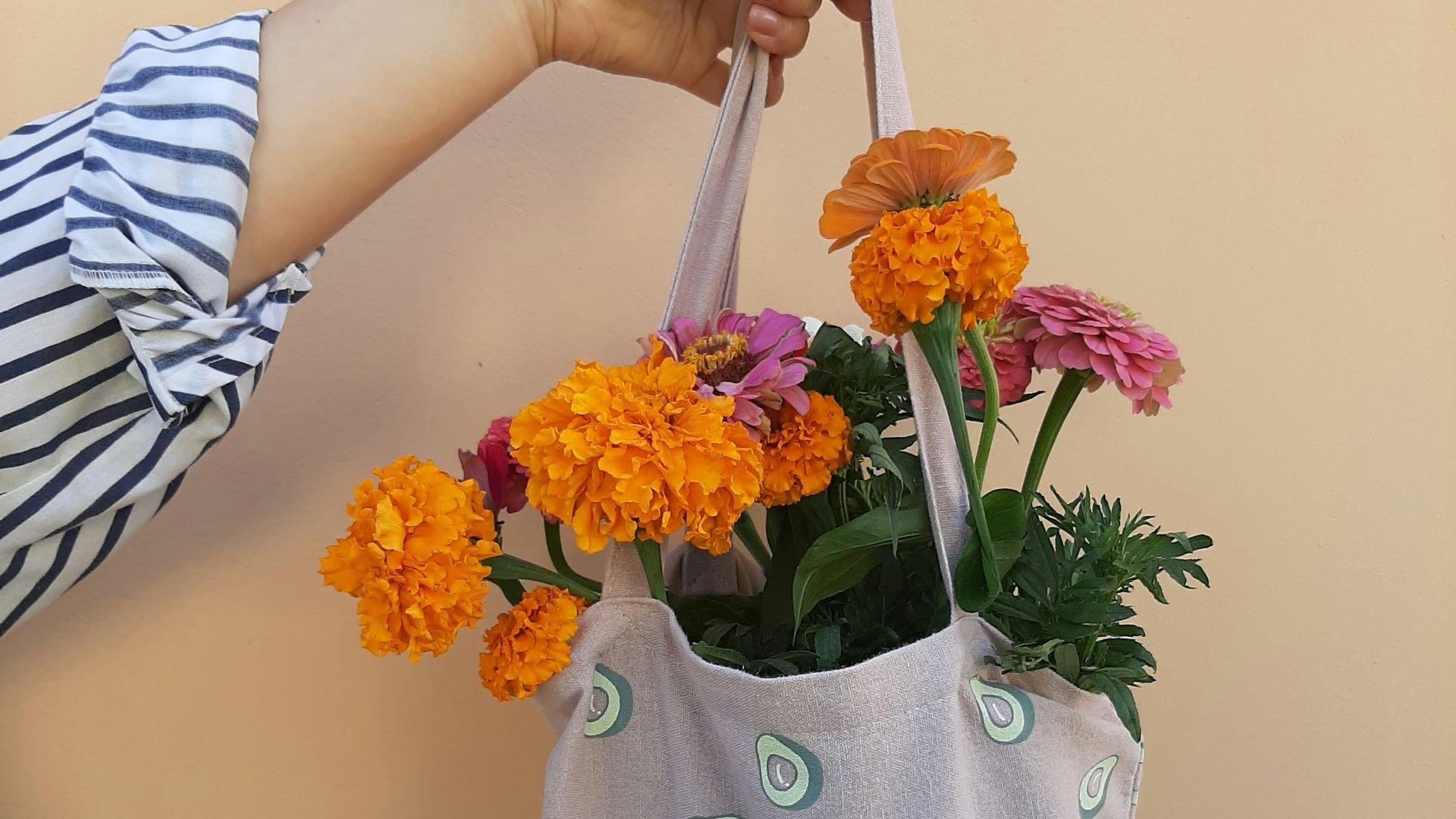 7. Une collection de sacs de courses réutilisables