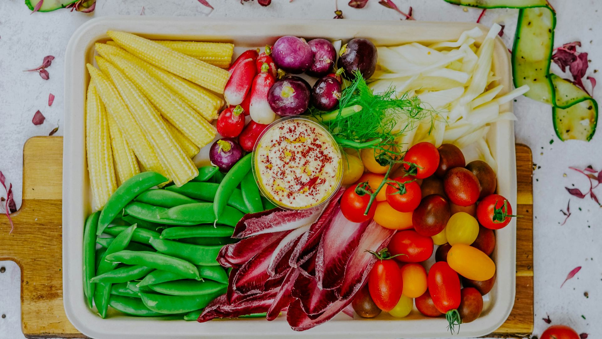 2. Plateau de légumes du commerce