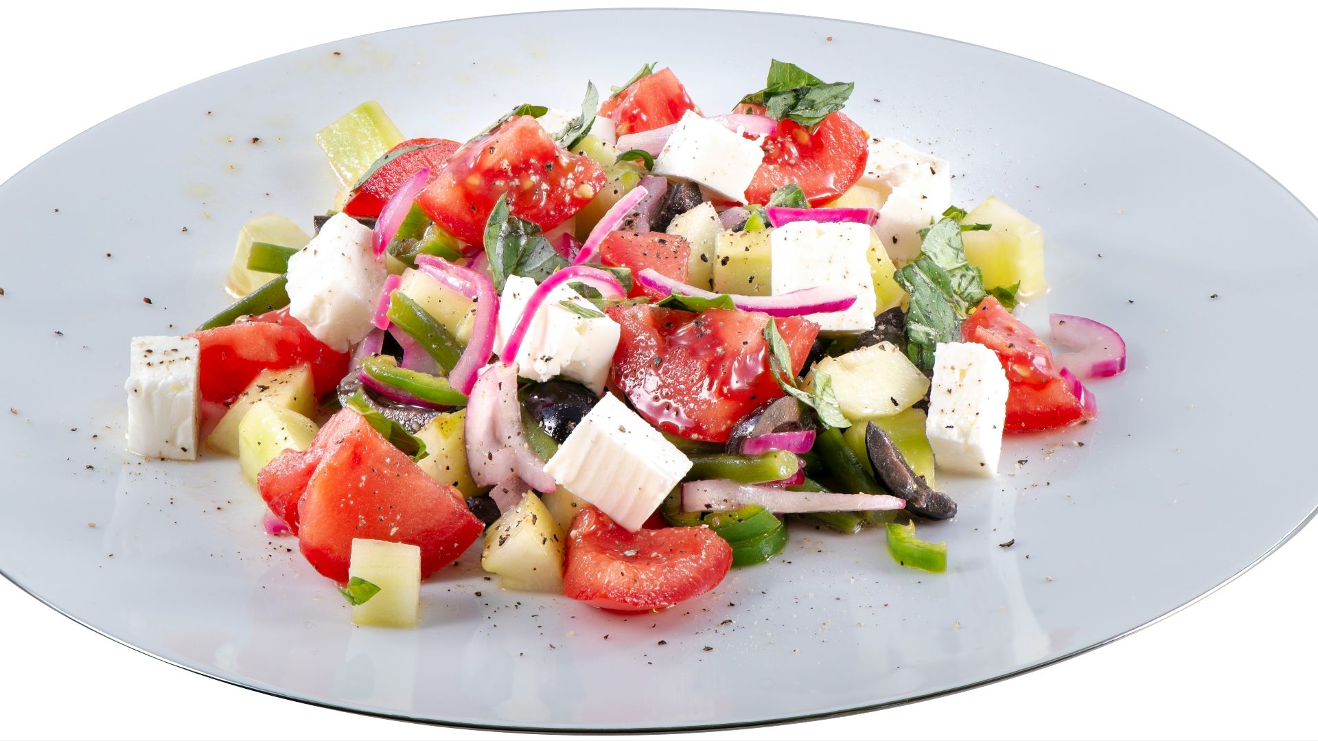 16. Une salade grecque sans assez de feta