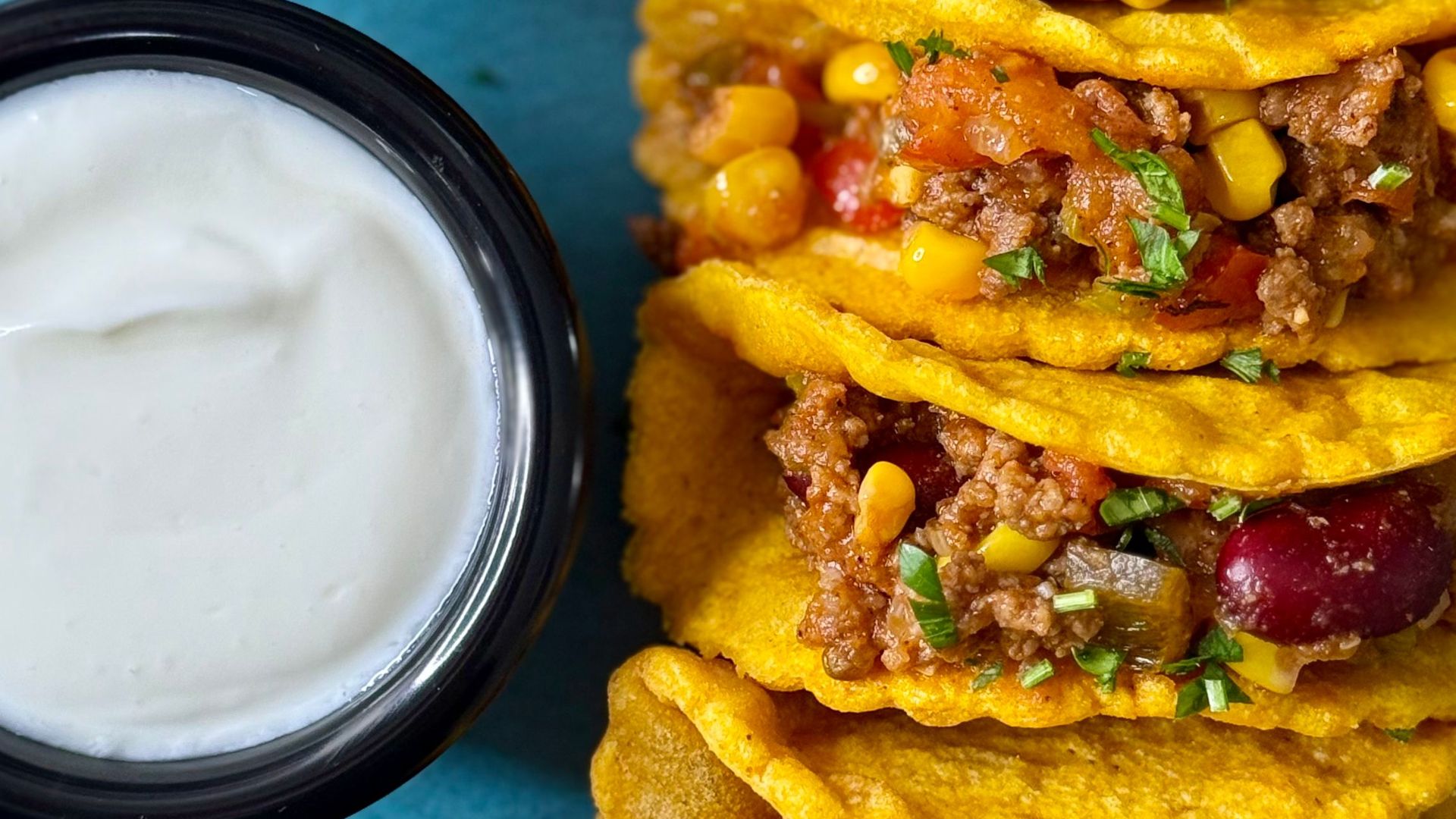 6. Tacos à la viande hachée à coque dure