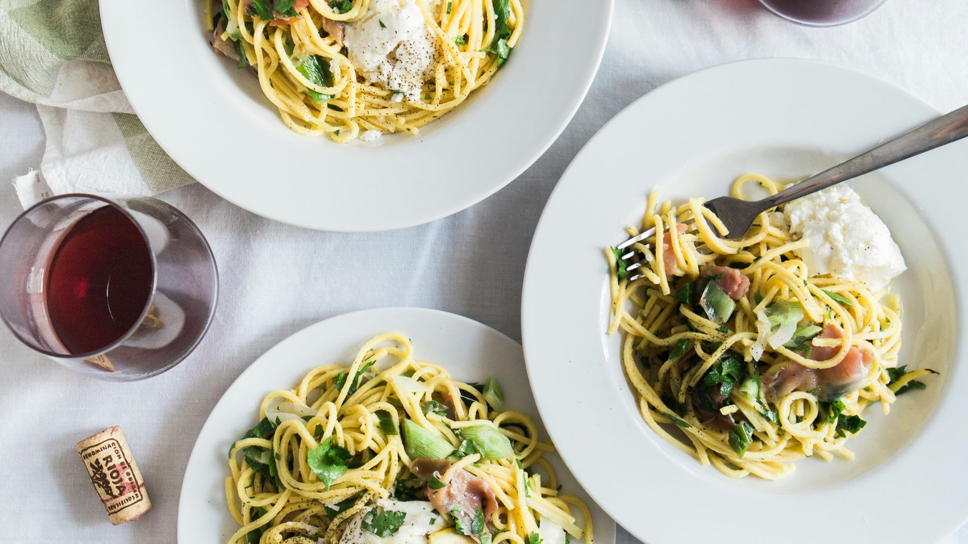 10. Pâtes « Primavera » aux herbes