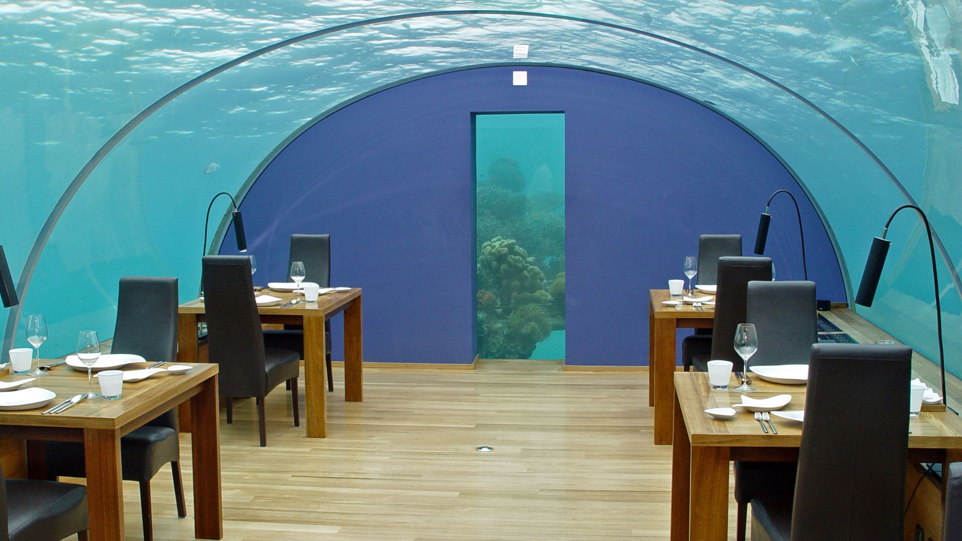 5. Le restaurant sous-marin Ithaa