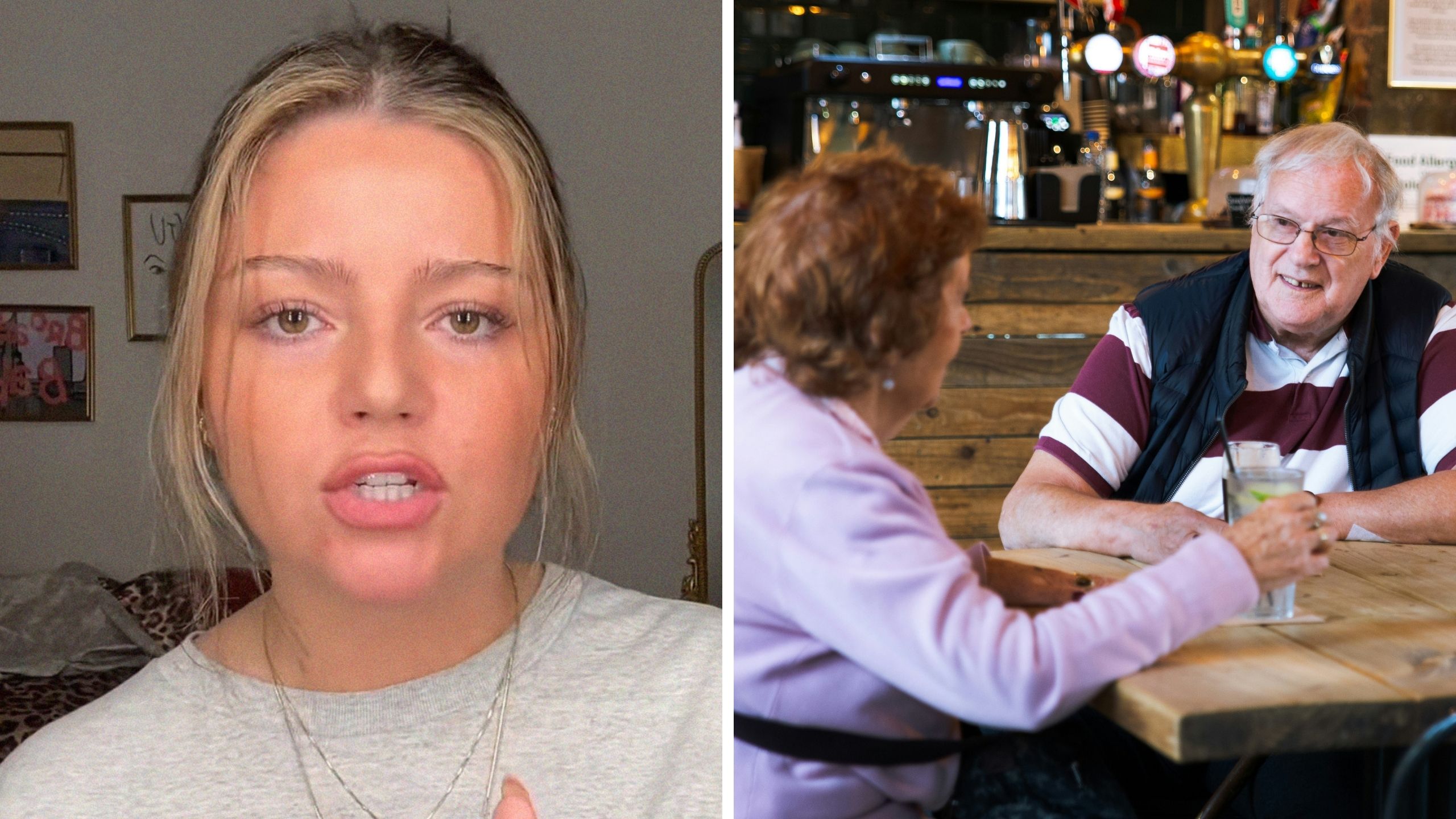 Restaurant hostess builds rapport with older married couple. A week later, she gets a call from the husband—asking her out