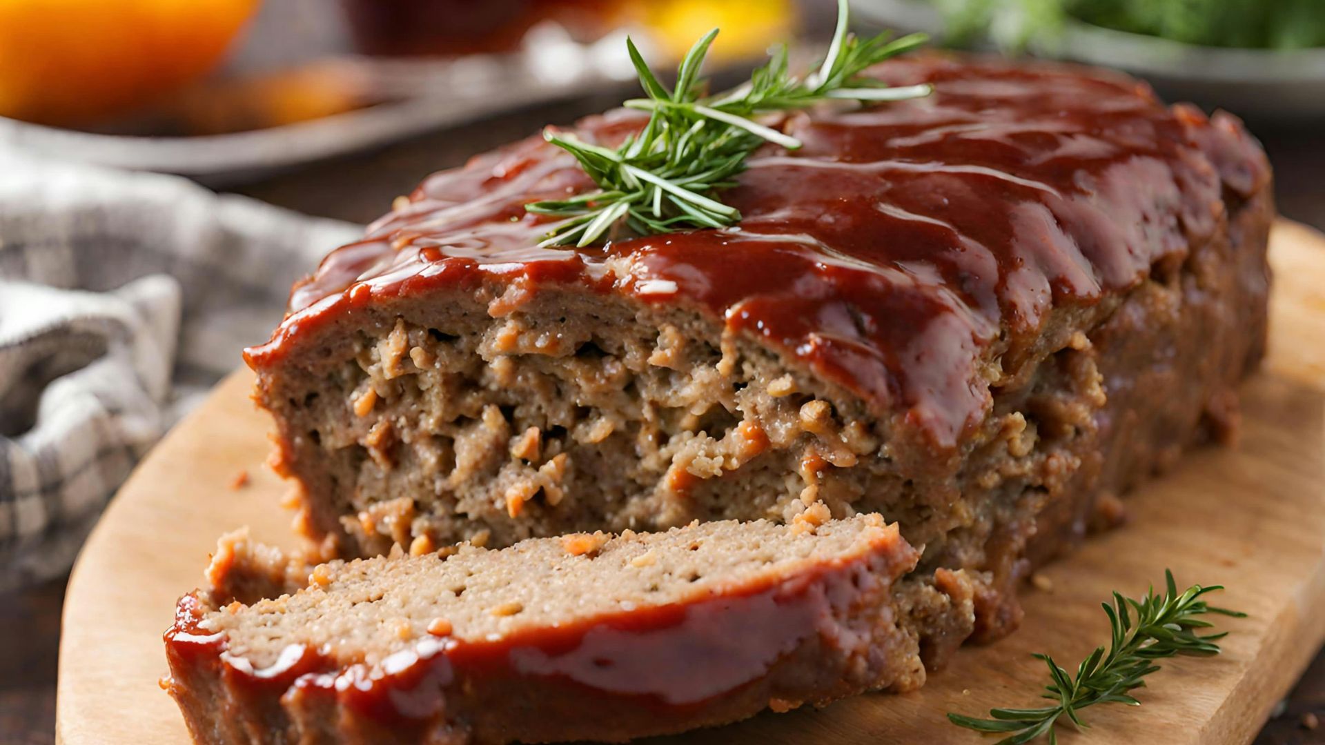 16. Salade d'épinards, pain de viande et flan à la banane