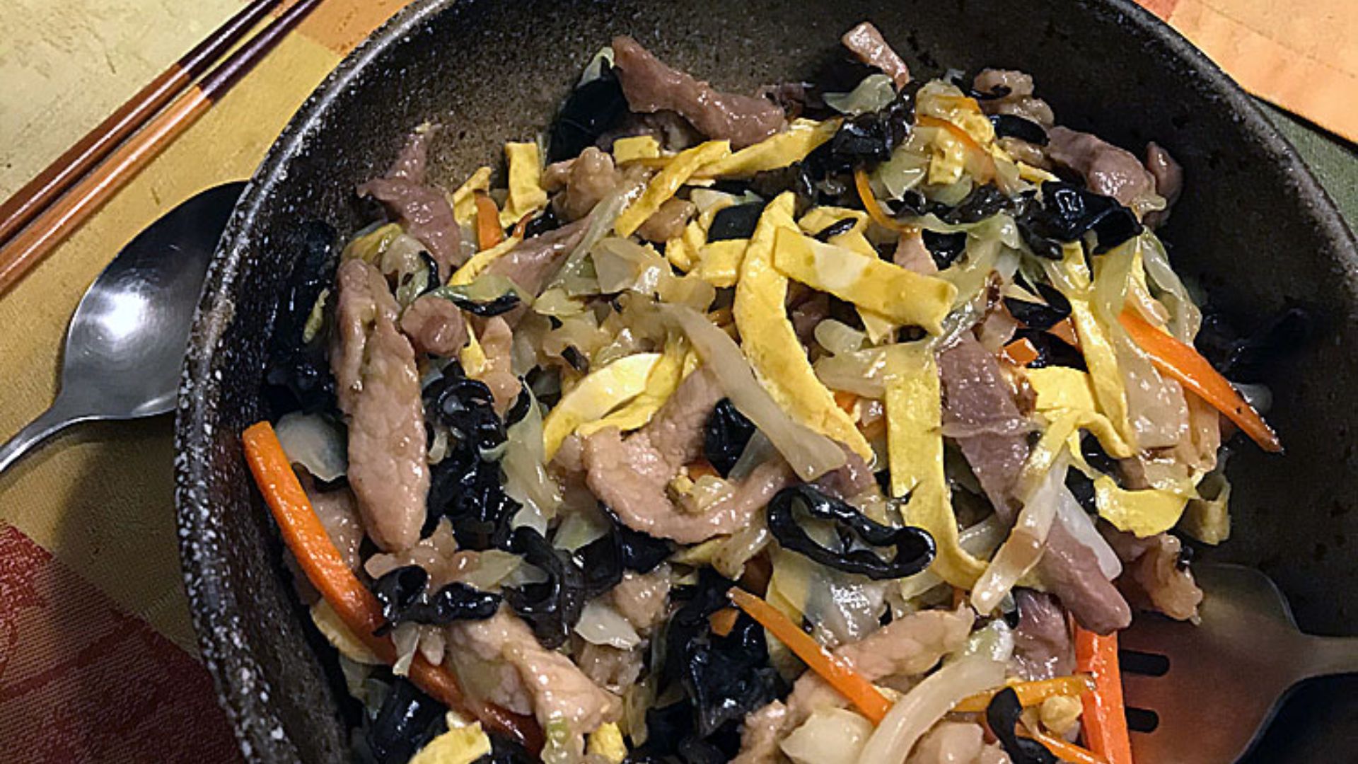10. Porc Moo Shu accompagné de crêpes