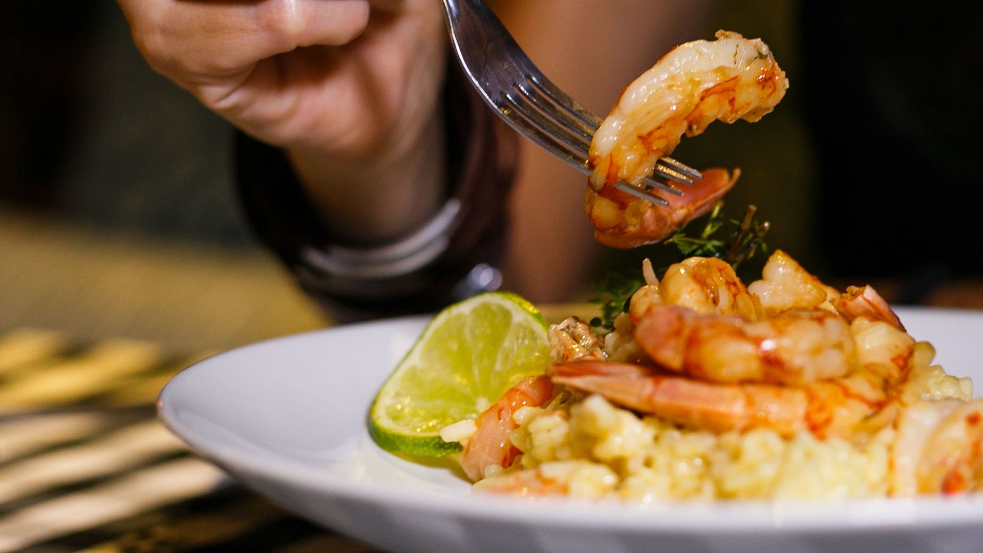 10. Crevettes et gruau de maïs