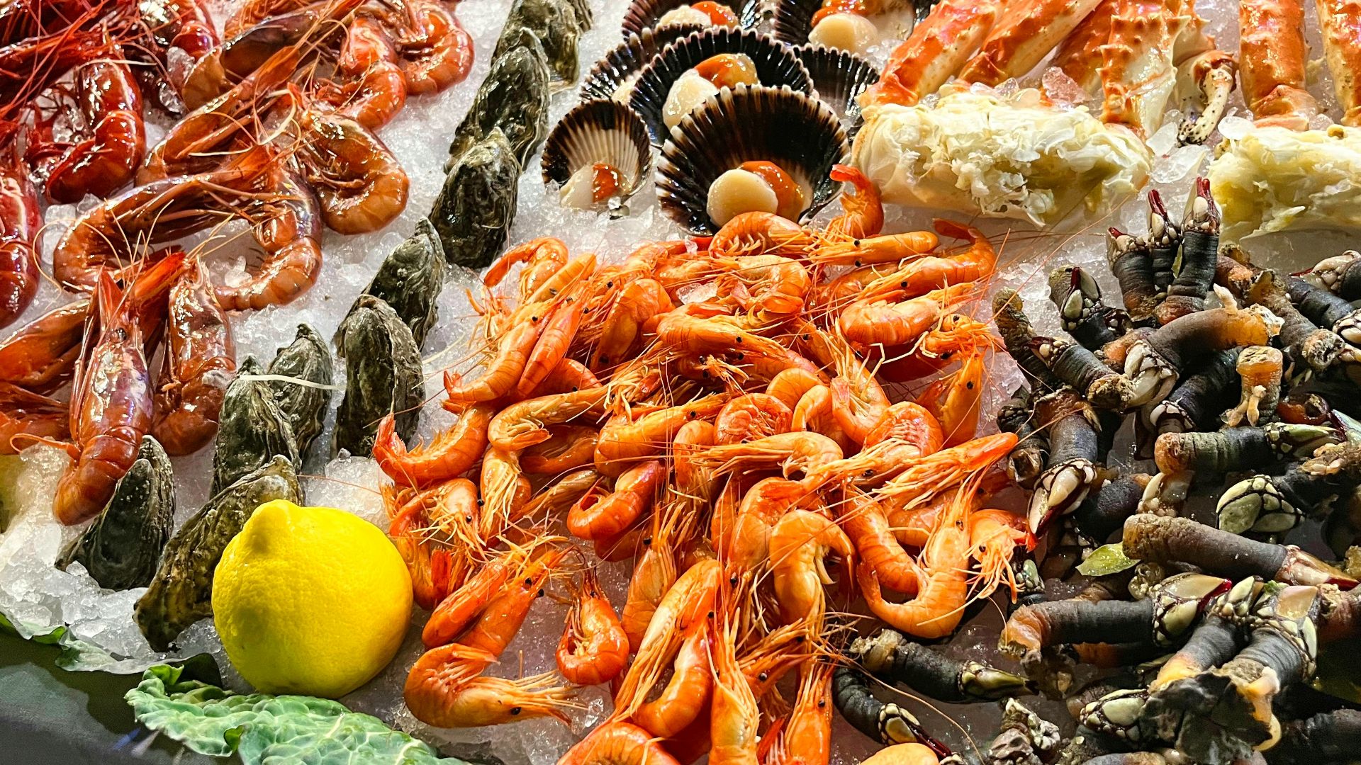 7. Fruits de mer fraîchement pêchés