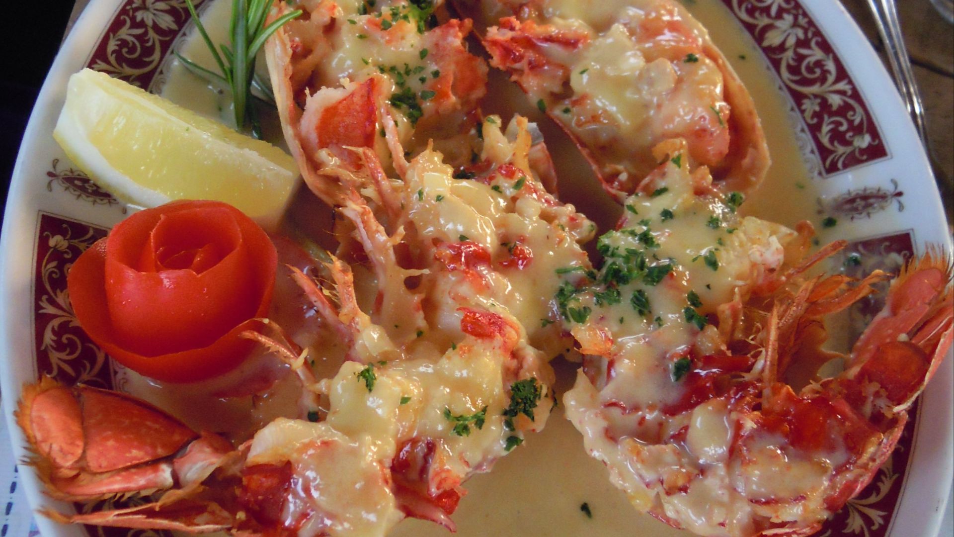 Homard Thermidor servi en vol